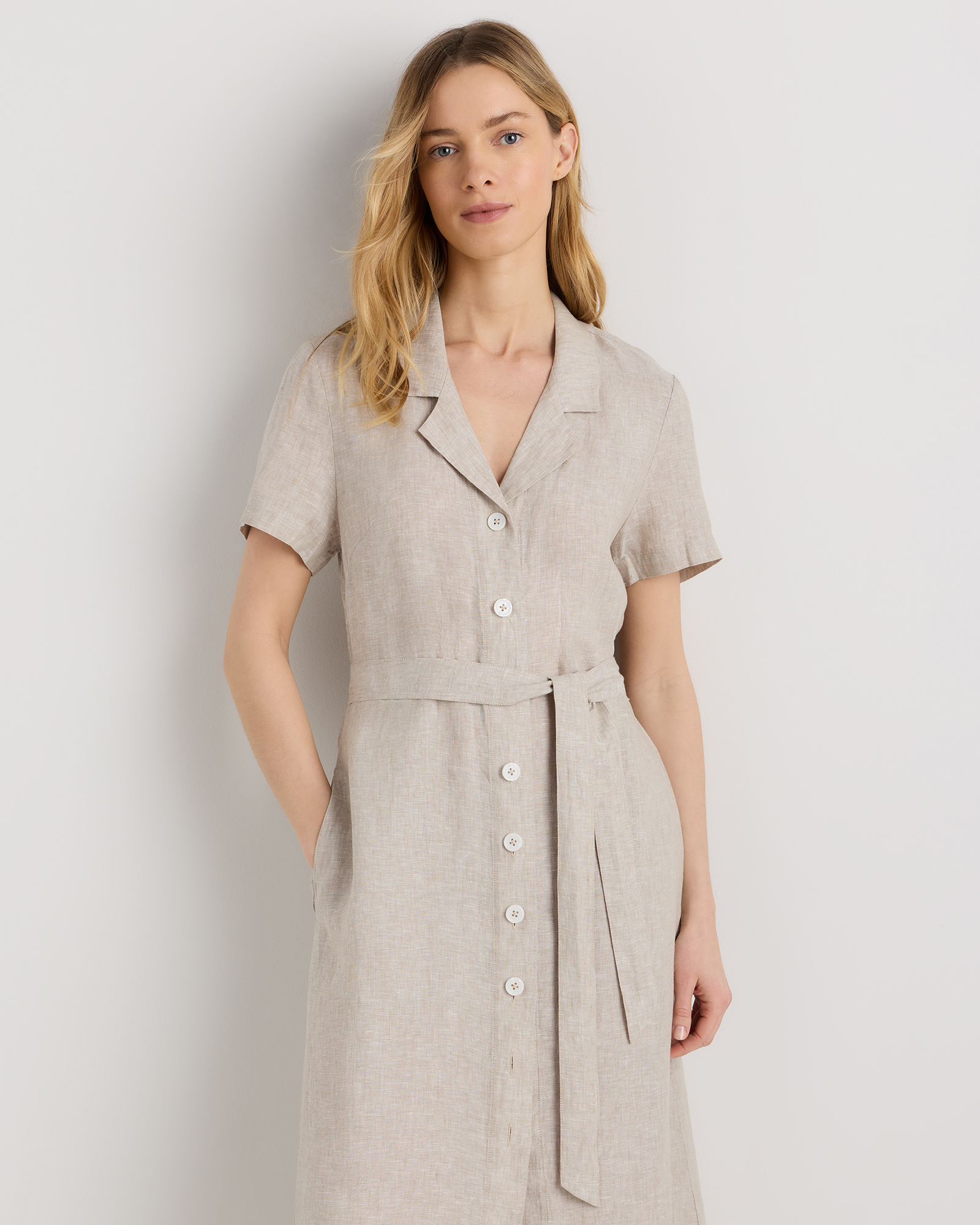 linen fitted maxi dress Yellow Fitted Waist Maxi Linen Dress – shopaleena main image 1