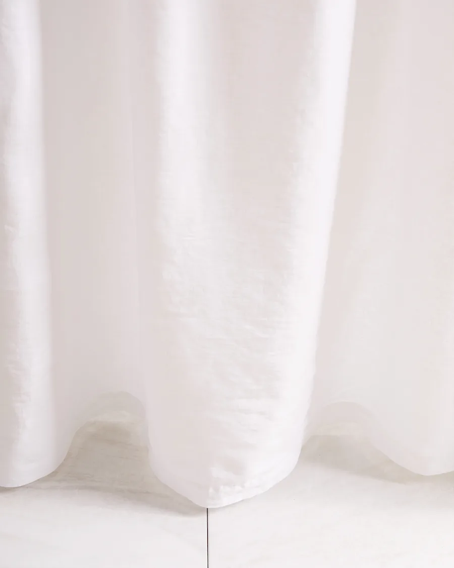 ShowerCurtainEuroLinen White 358