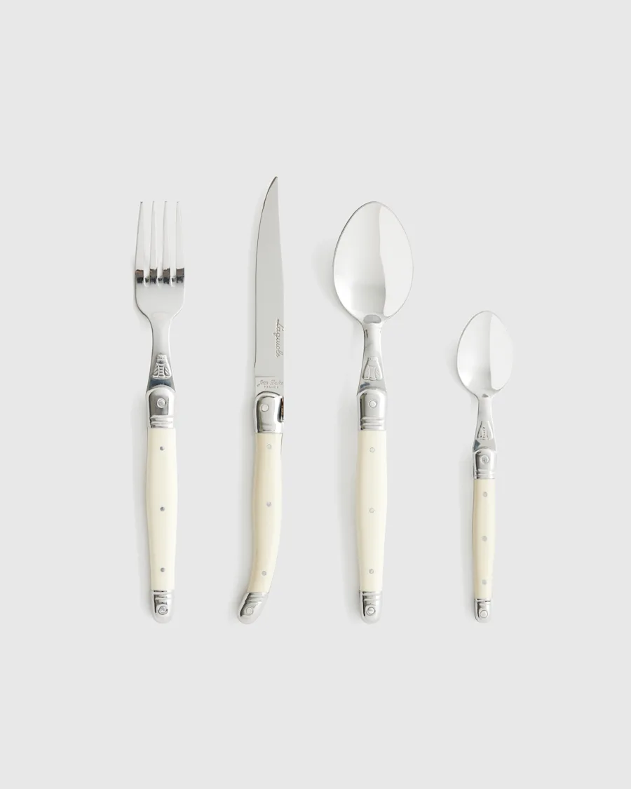 Jean Dubost Laguiole IVORY 24 Piece Flatware Set42145 EDITED all