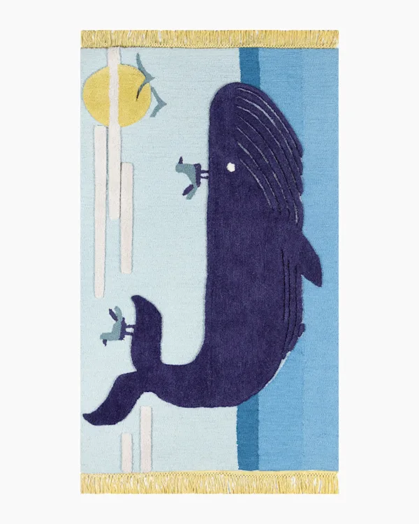 Playful Animals Hand-Tufted Wool Rug 