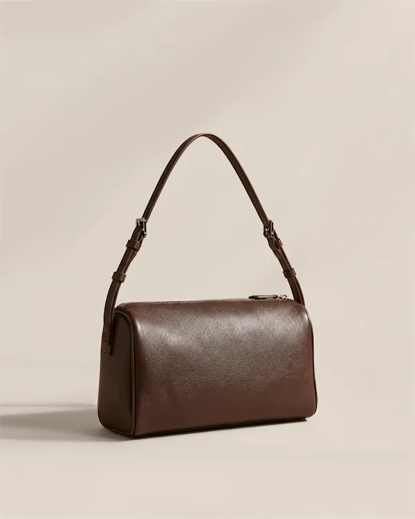 Italian Leather Mini Barrel Shoulder Bag