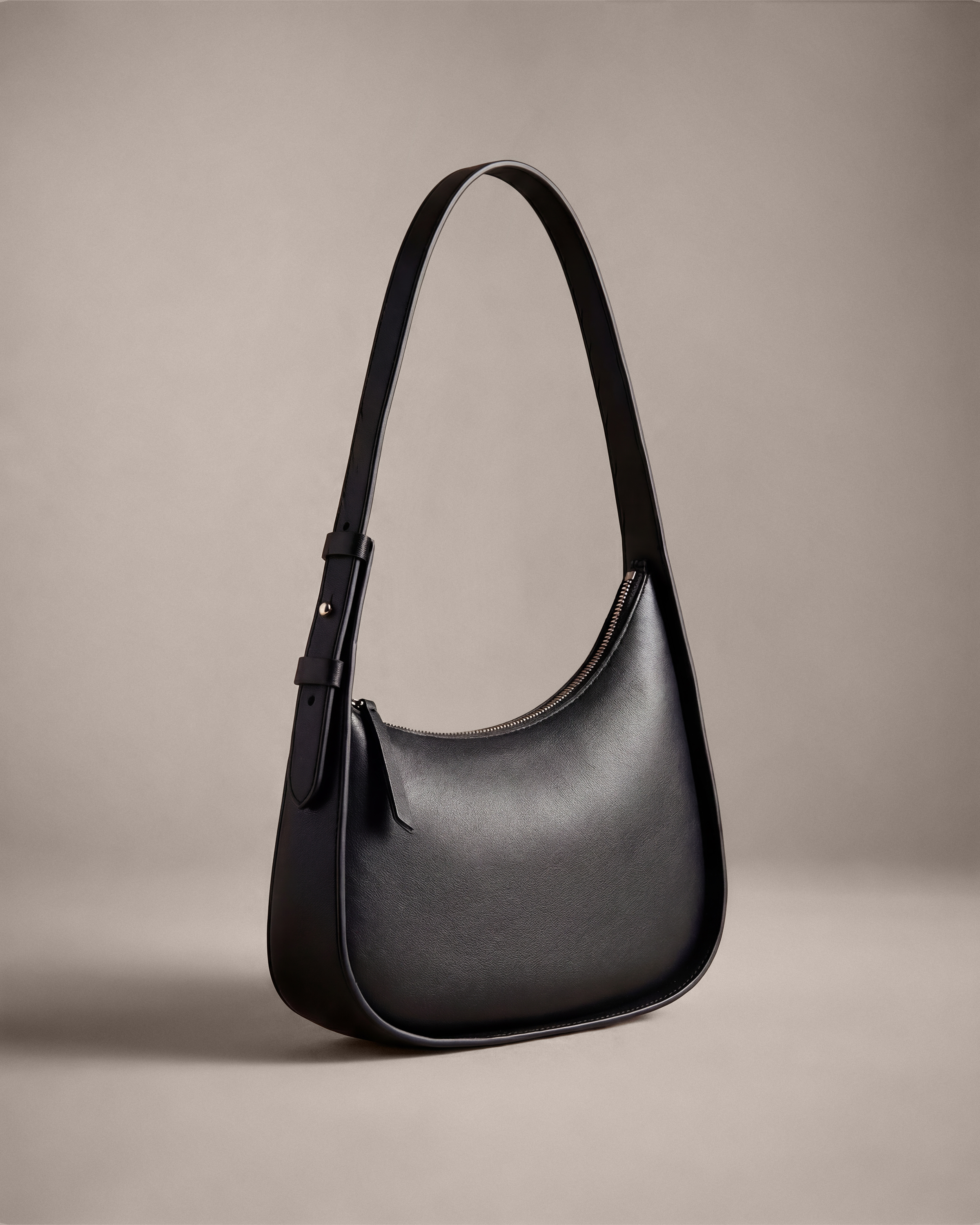 Italian Leather Asymmetrical Mini Shoulder Bag