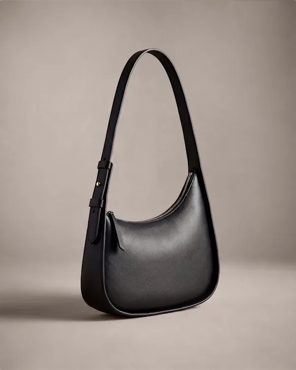 Italian Leather Asymmetrical Mini Shoulder Bag