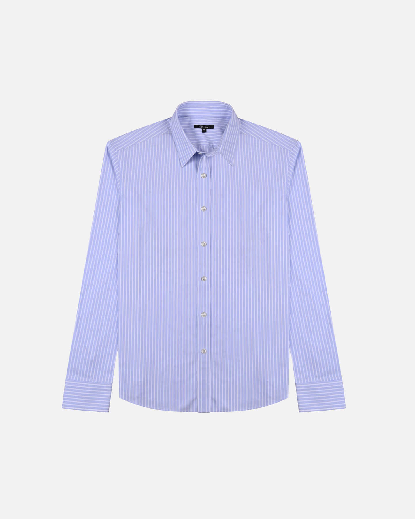  Luxe Button Down Shirt - Light Blue/White