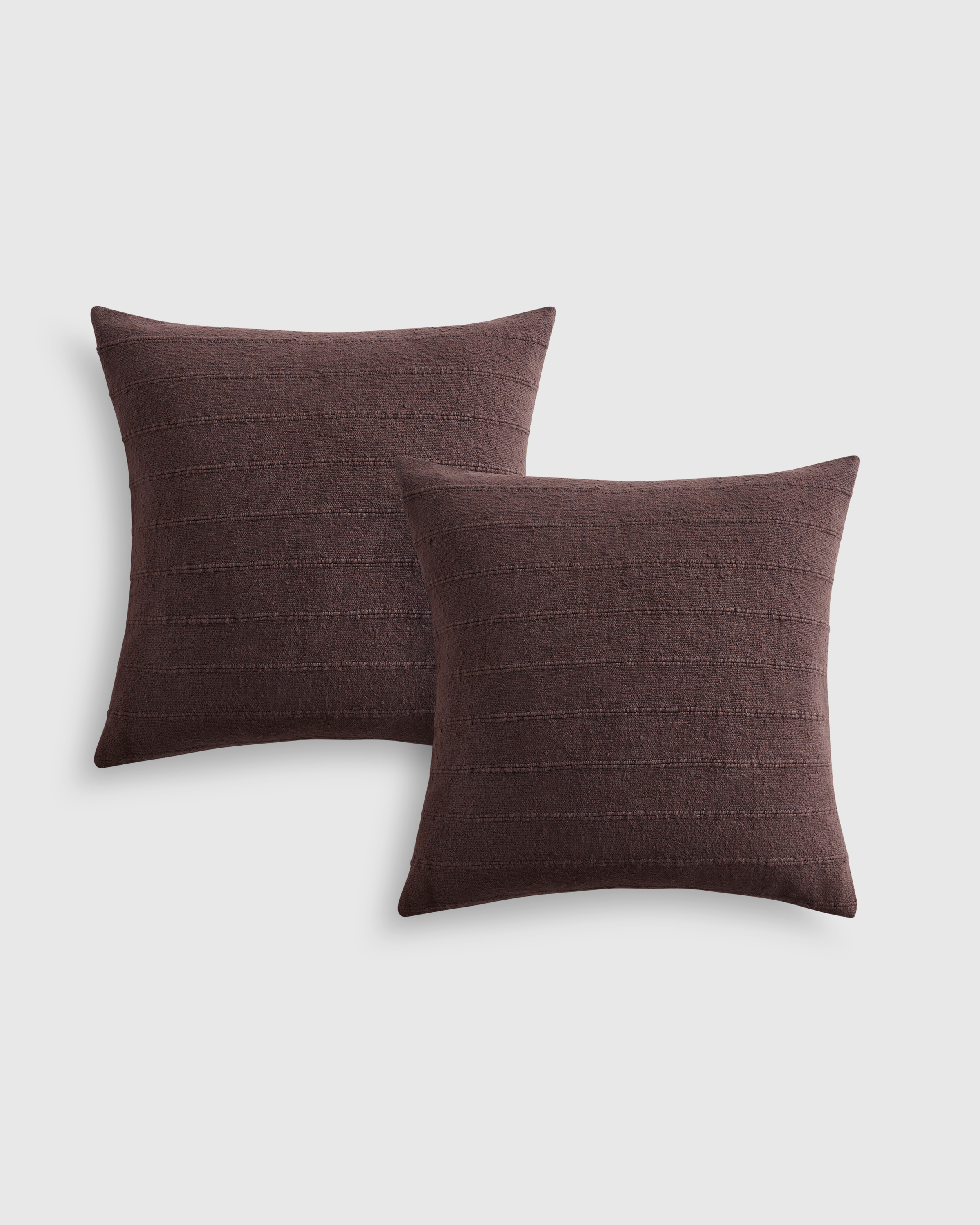 Textured Striped Cotton Pillow Cover (Set of 2)