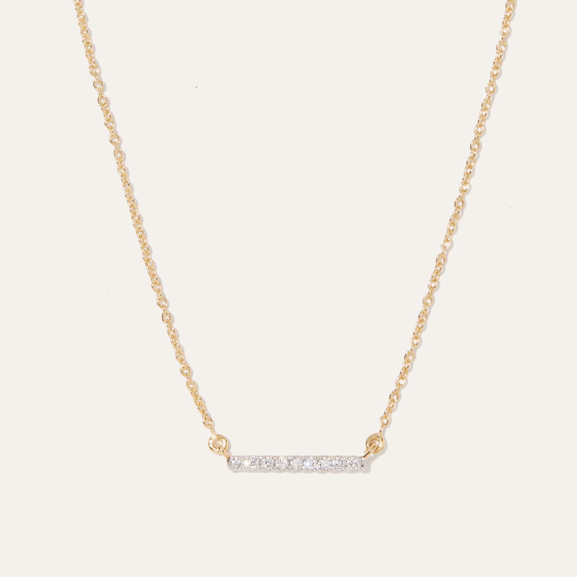 Quince Women's Diamond Bar Necklace In Gold