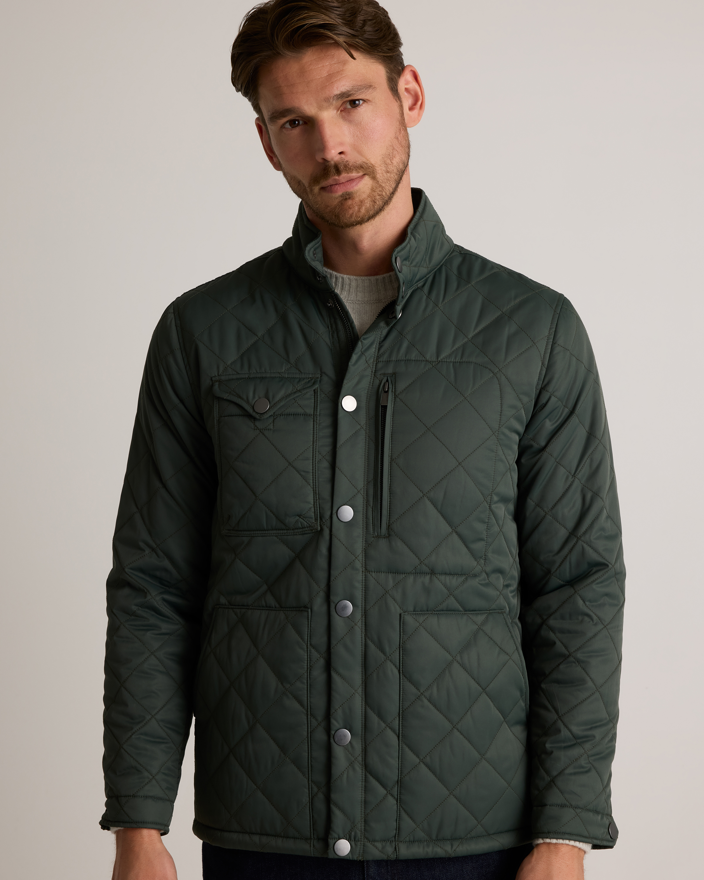 Featherless Quilted Utility Jacket