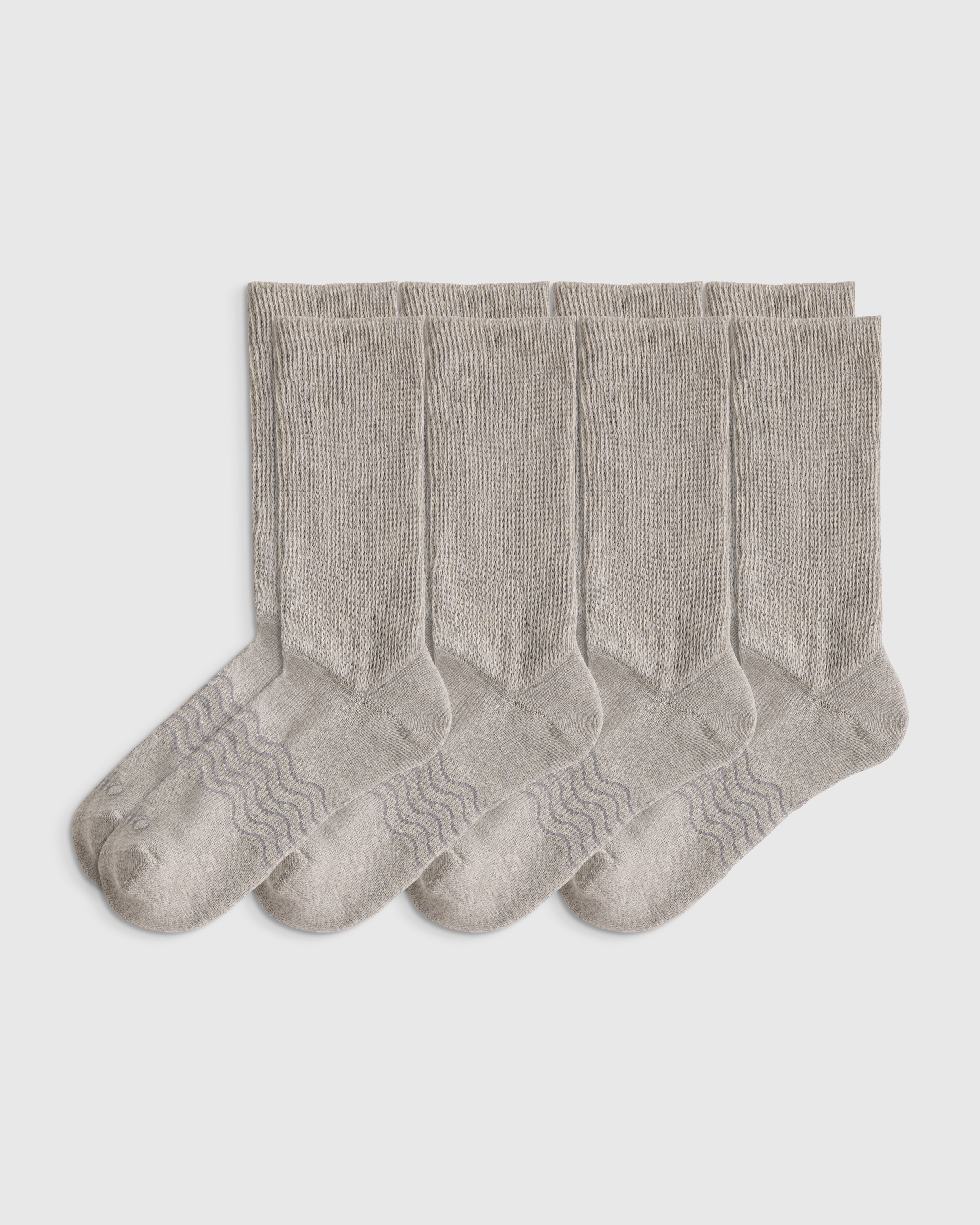 Everyday Cotton Targeted Stretch Crew Socks (4-Pack)