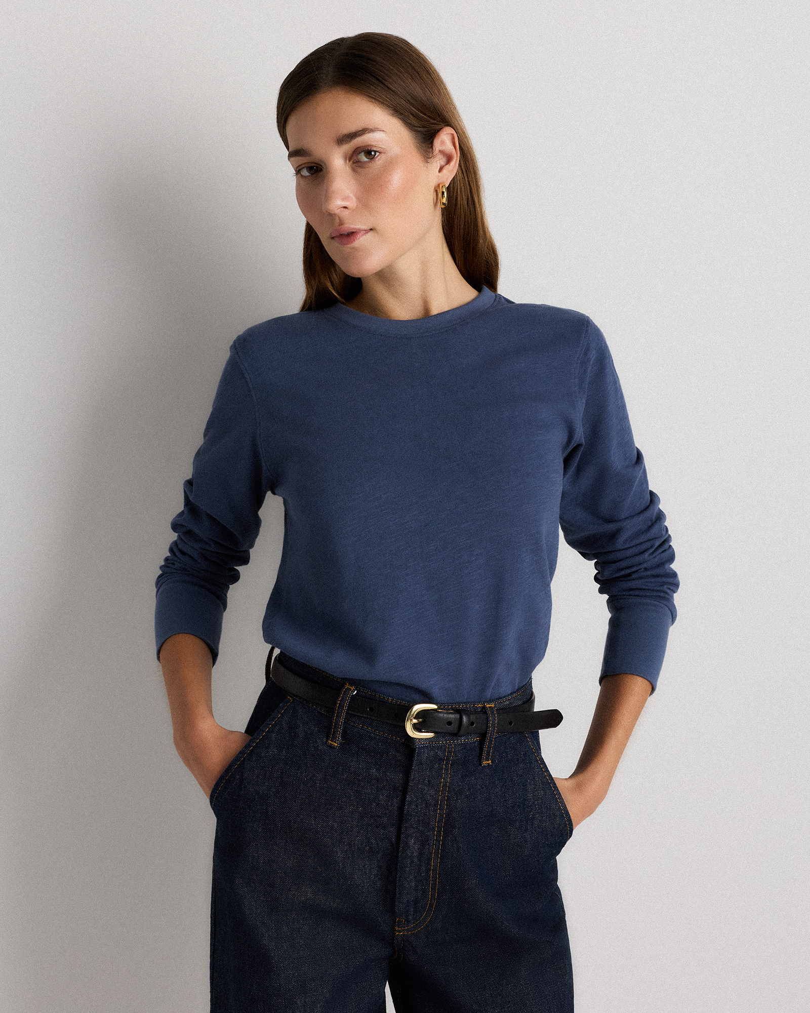 100% Organic Cotton Slub Long Sleeve Tee