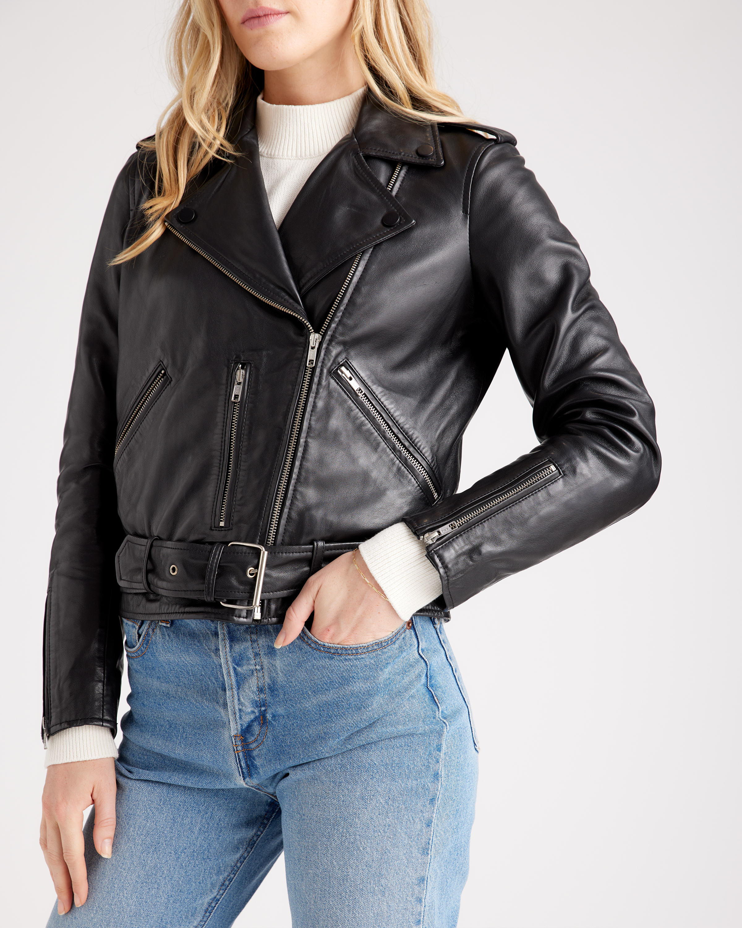 100% Leather Motorcycle Jacket