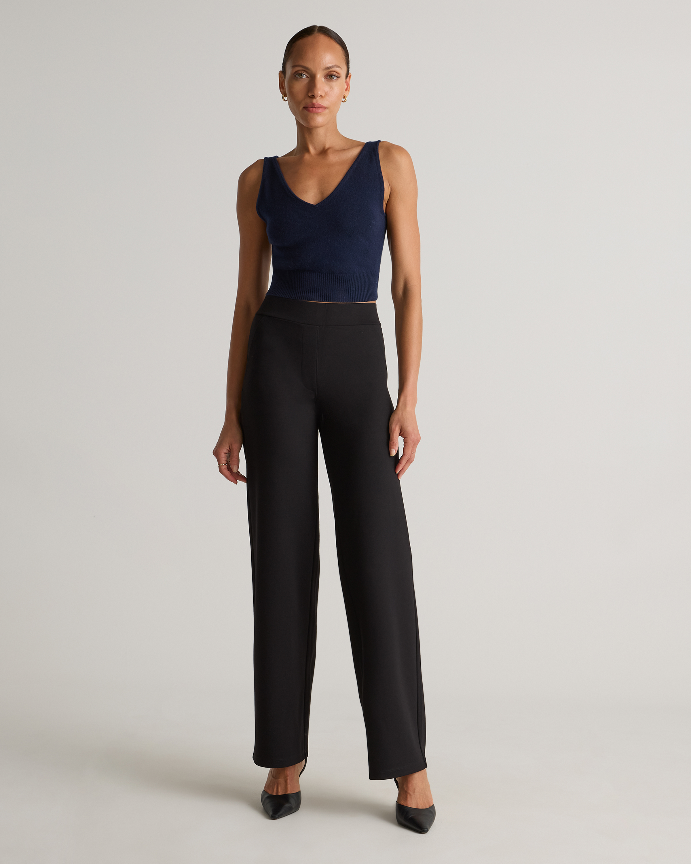 Ultra-Stretch Ponte Wide Leg Pants - thumbnail 9
