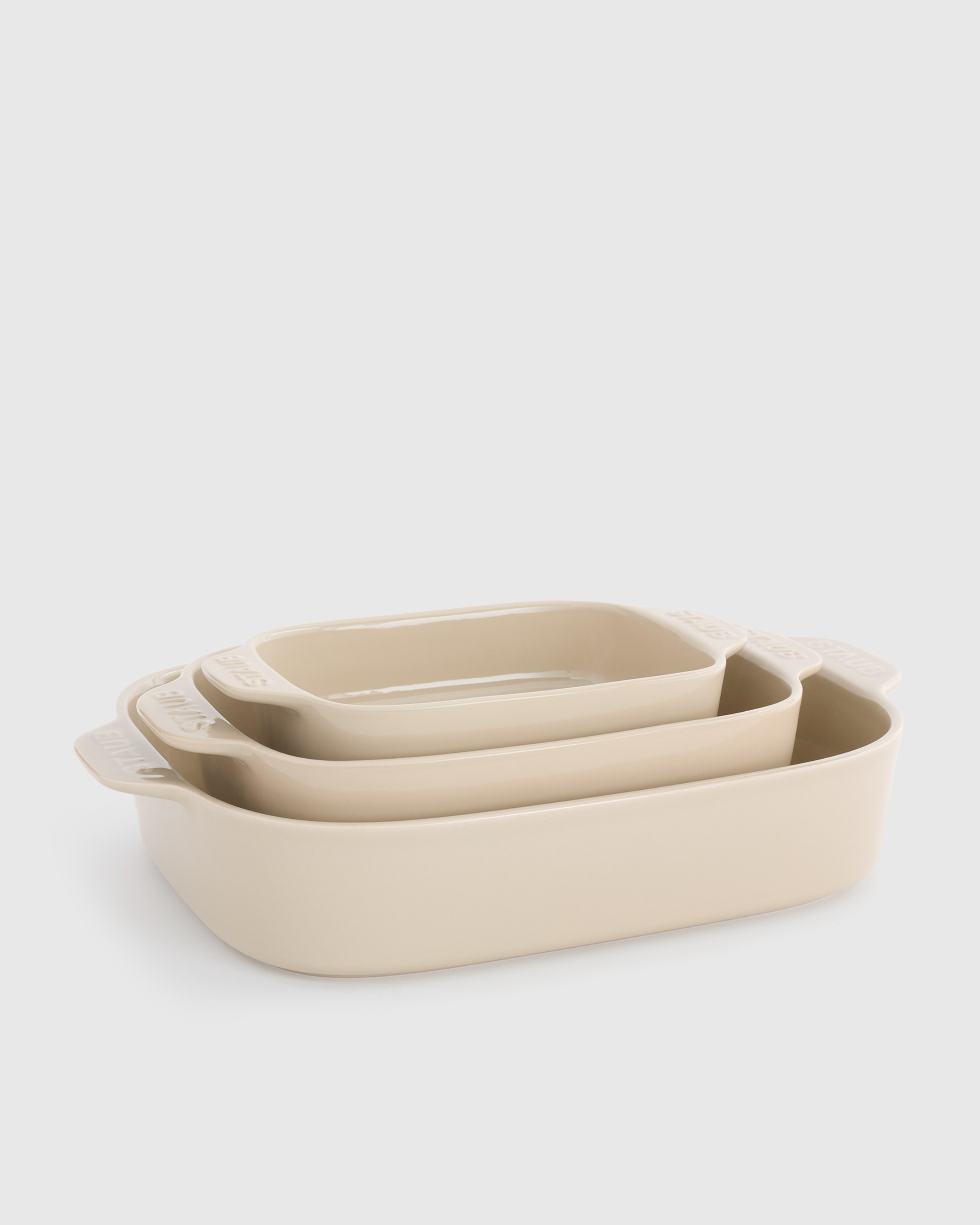Stoneware Rectangular Baking Dishes, Set of 3 by STAUB