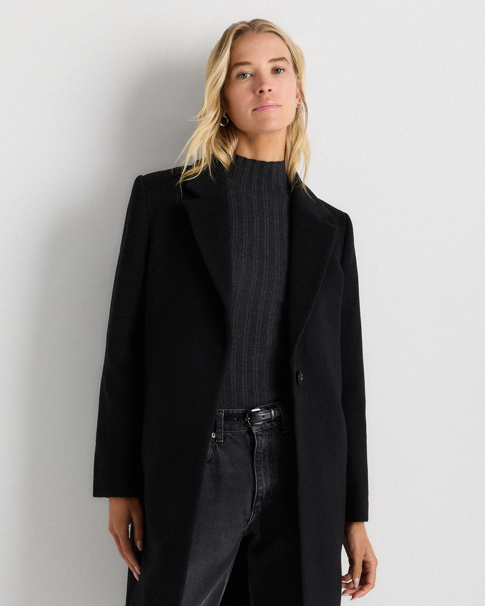 Wool Cashmere Blazer Coat