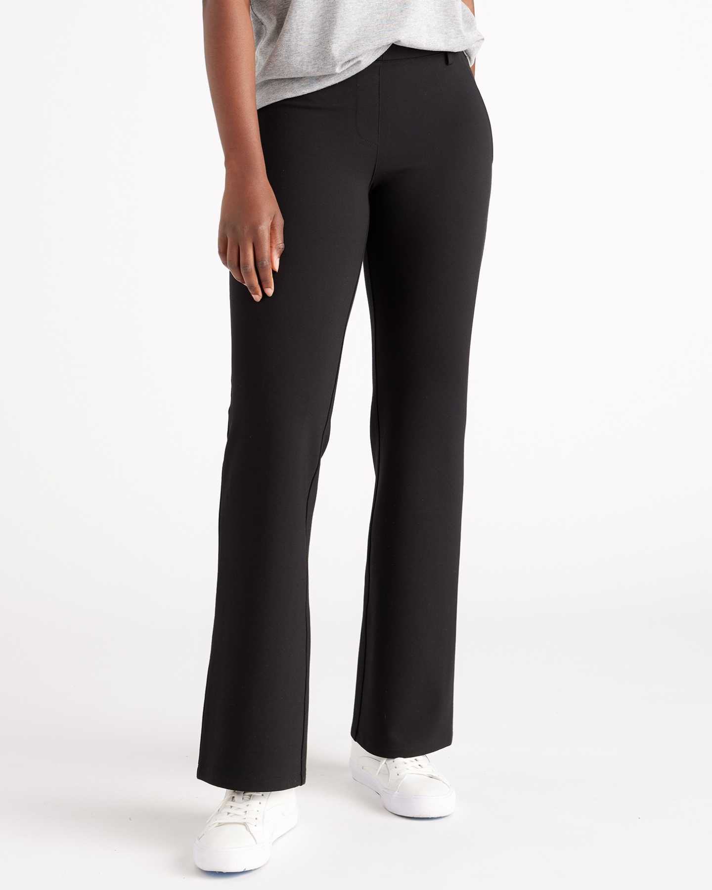 Ultra-Stretch Ponte Bootcut Pant - Black