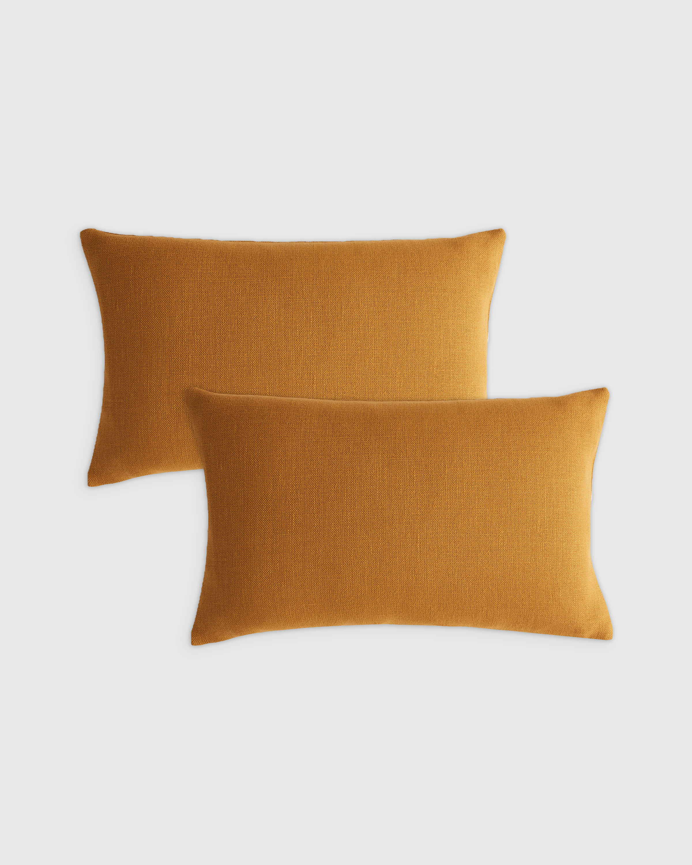 Quince Luxe Linen Pillow Cover Set Of 2 In Brown