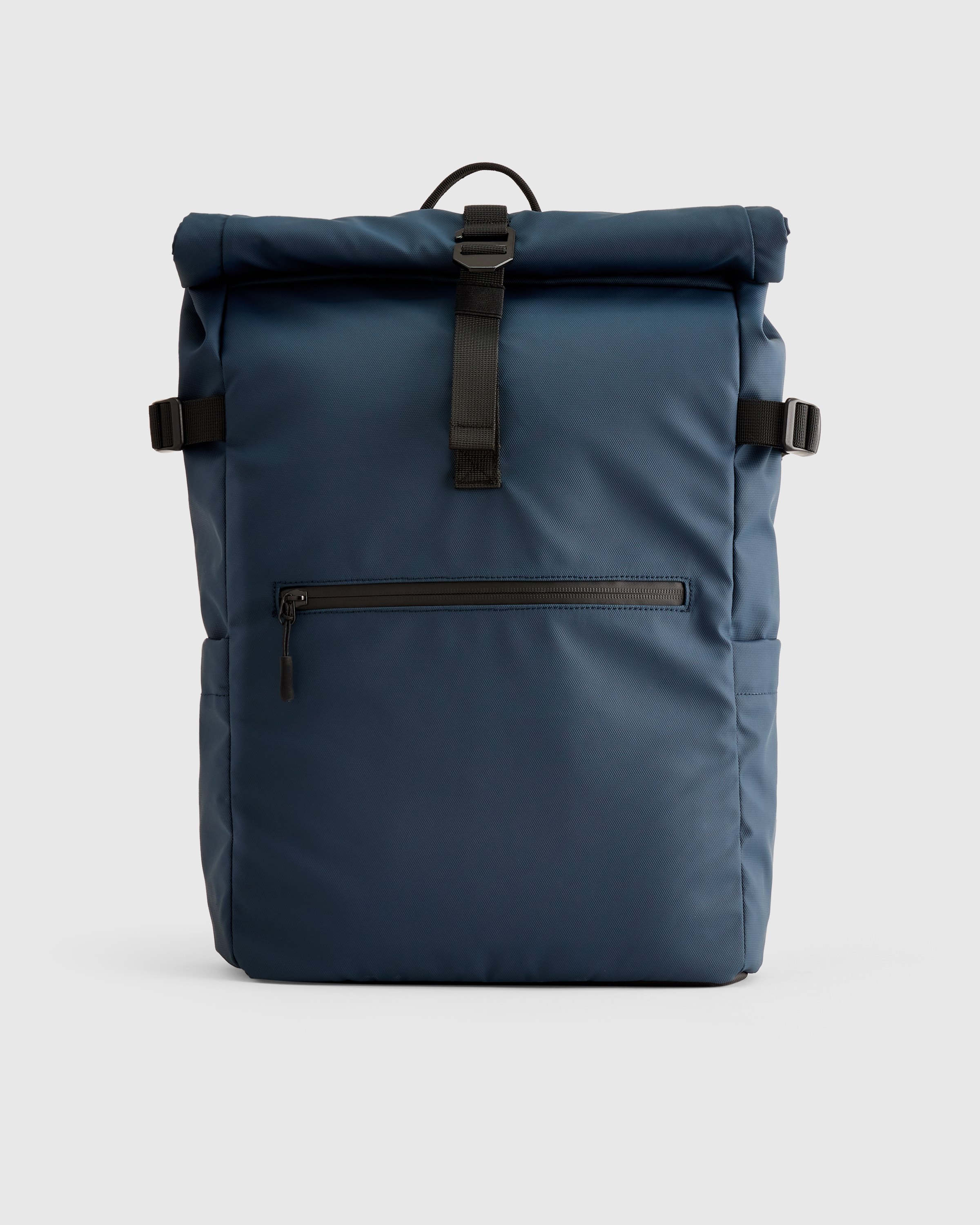 Weatherproof Roll-Top Backpack in Black