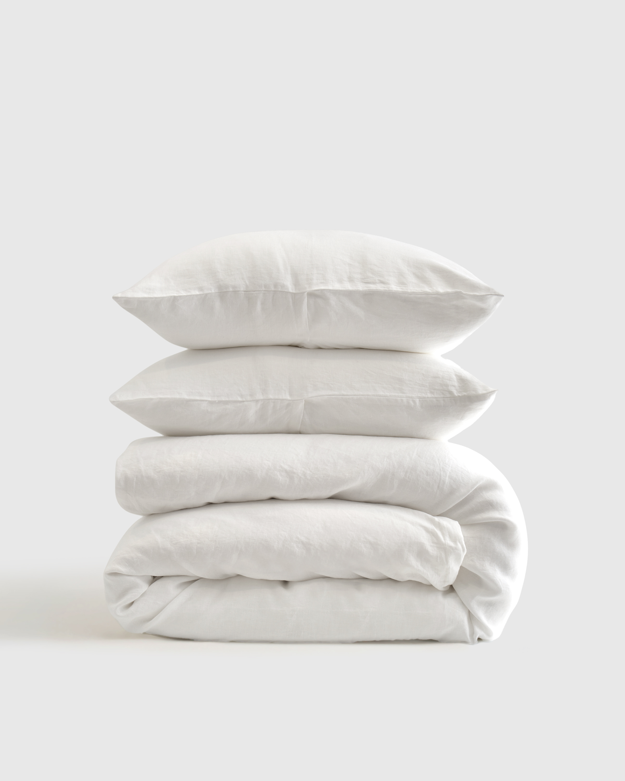 European Linen Duvet Cover Set in Oat