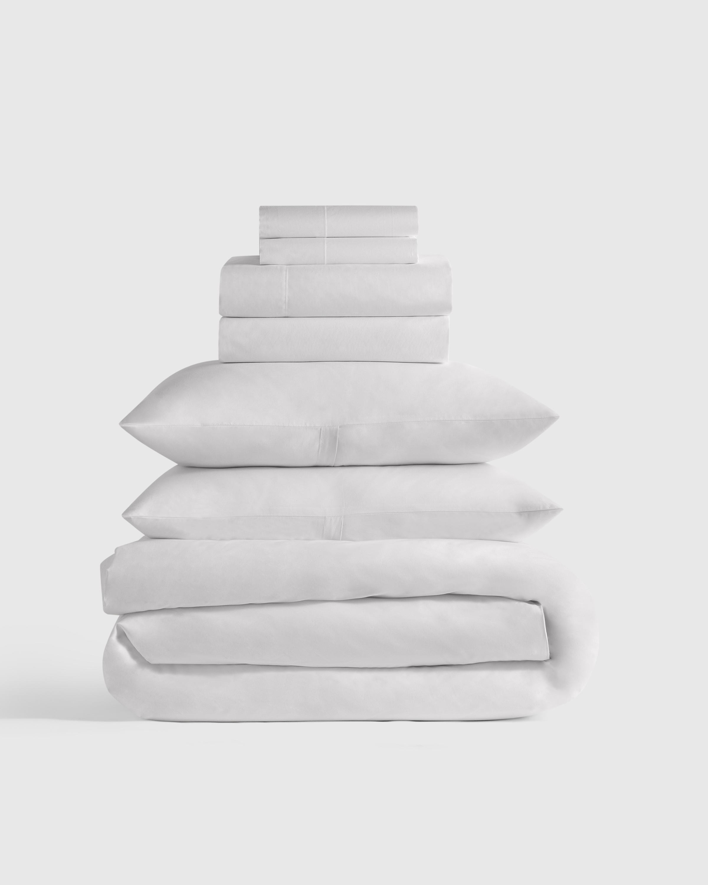 Classic Organic Percale Deluxe Bedding Bundle in White - California King
