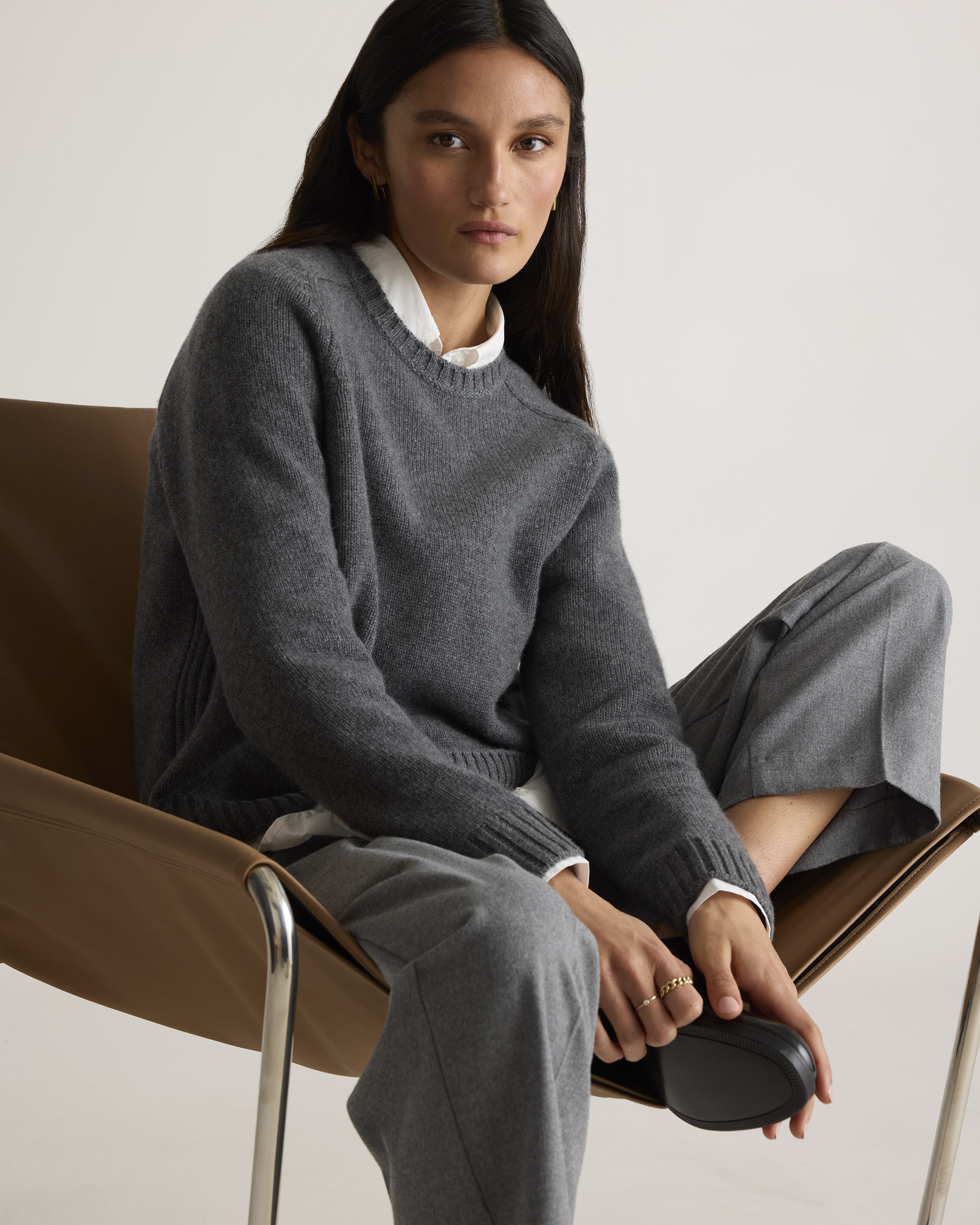 小物 Chieko+ luxe knit 04 stole baby cashmere Luxe Baby Cashmere Sweaters for Women