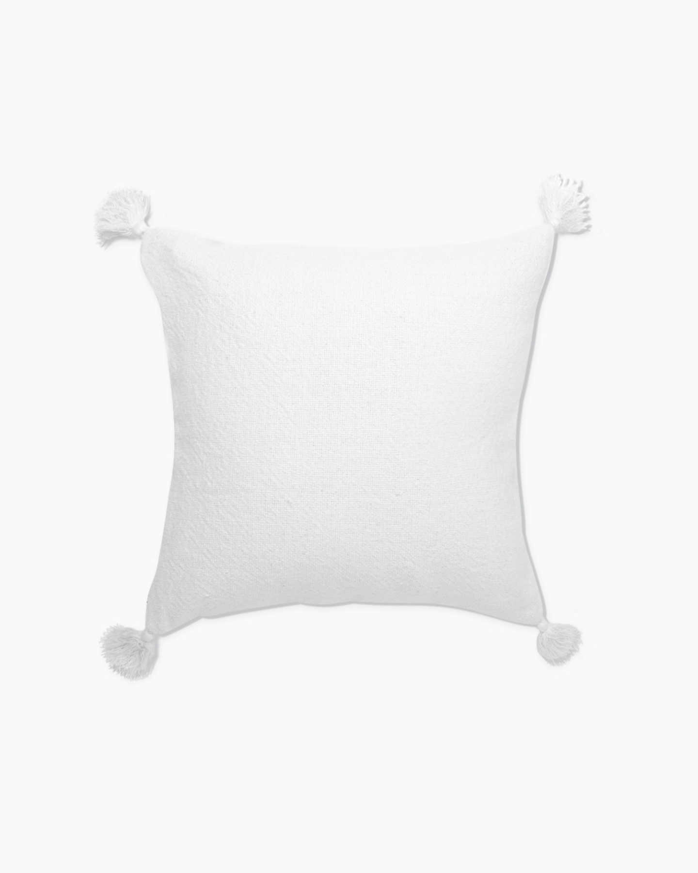 You May Also Like - Linen Tassel Pillow Cover - White