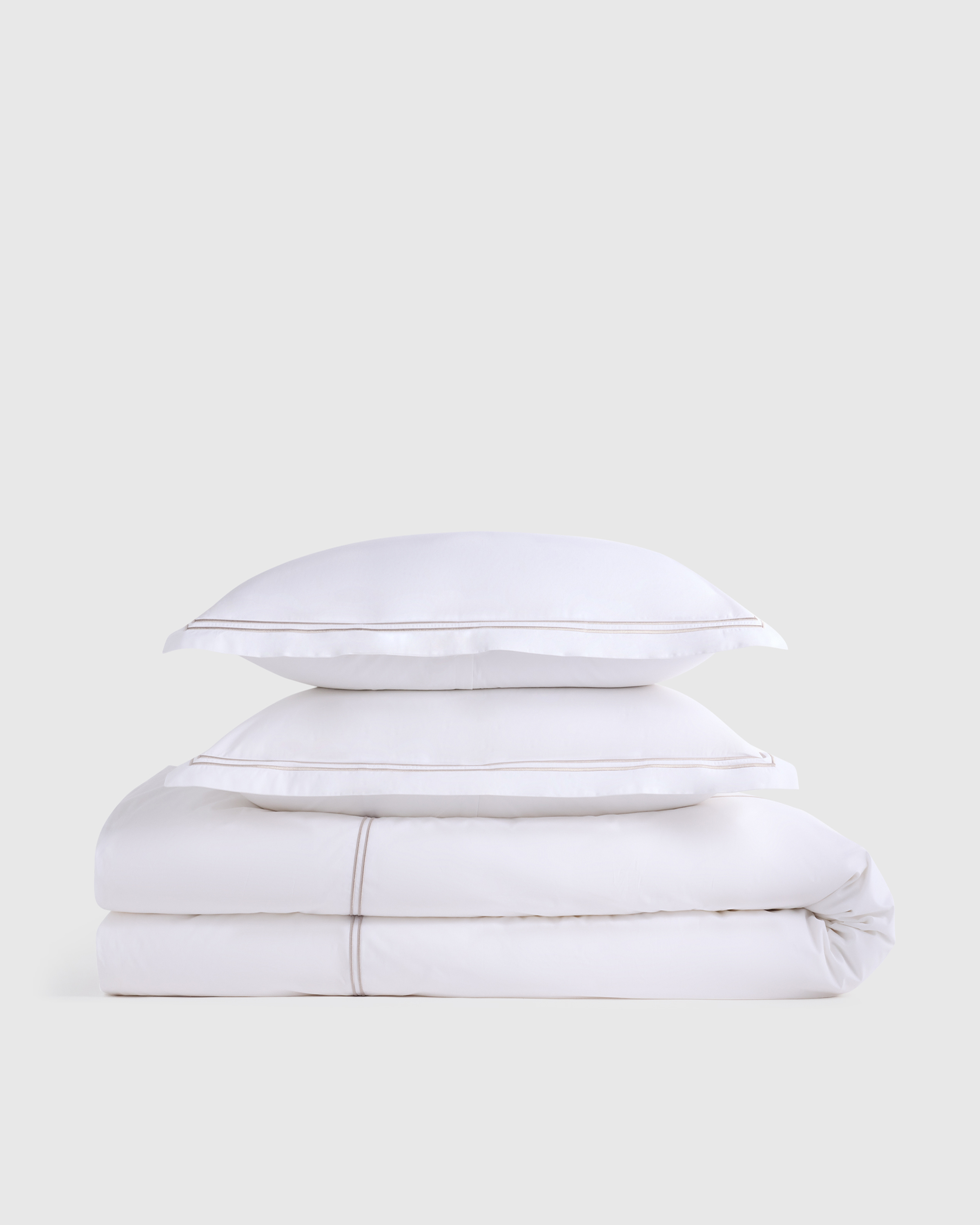 Classic Organic Percale Embellished Duvet Cover Set - thumbnail 6