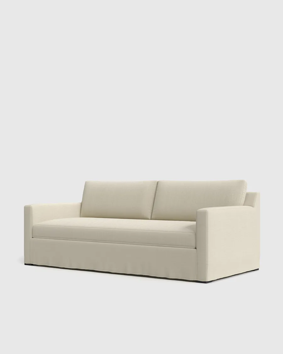 Slipcover 7ft Sofa Bru MEX Sand Front Angle