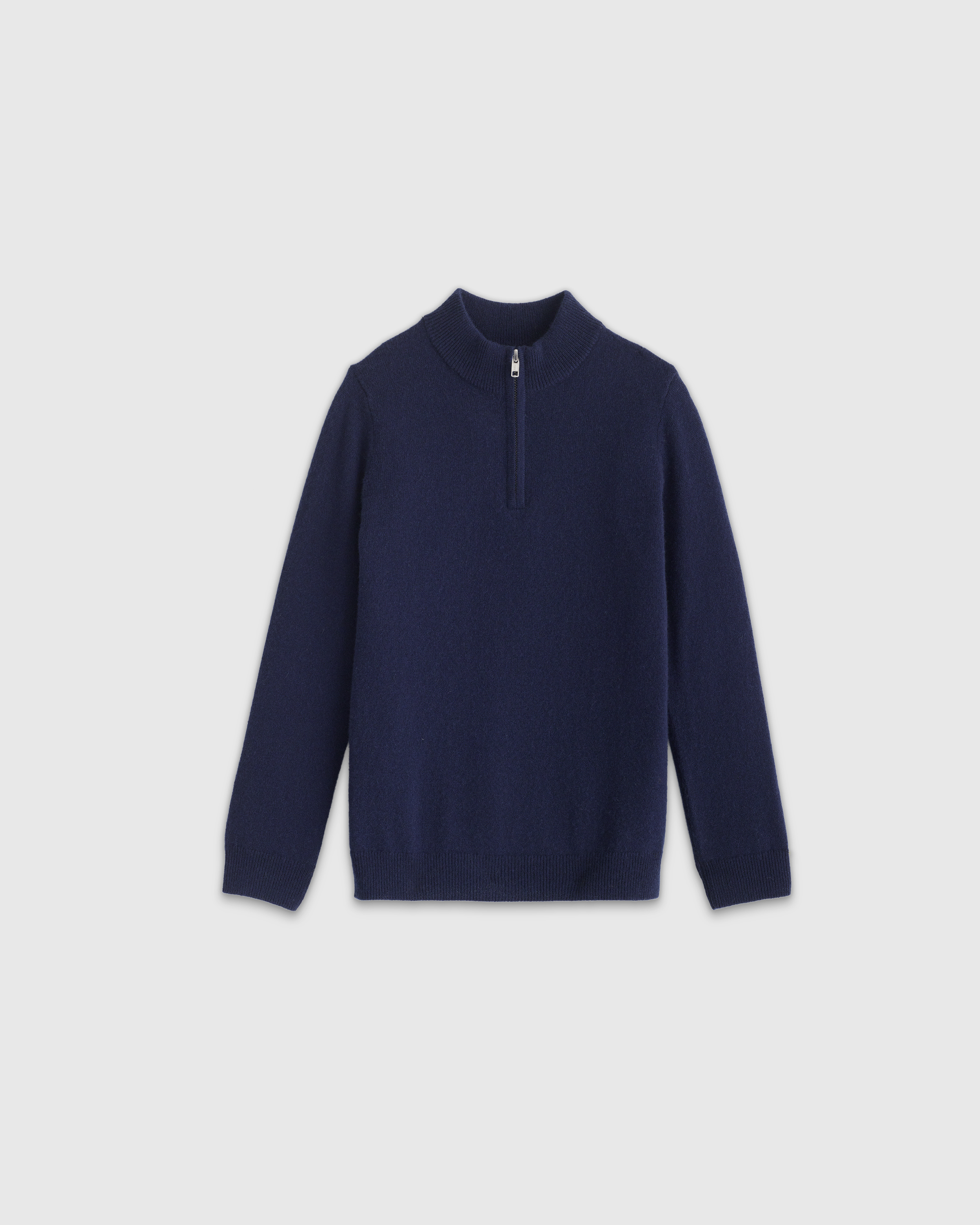 Shop Quince Washable Cashmere Quarter Zip Sweater In Navy