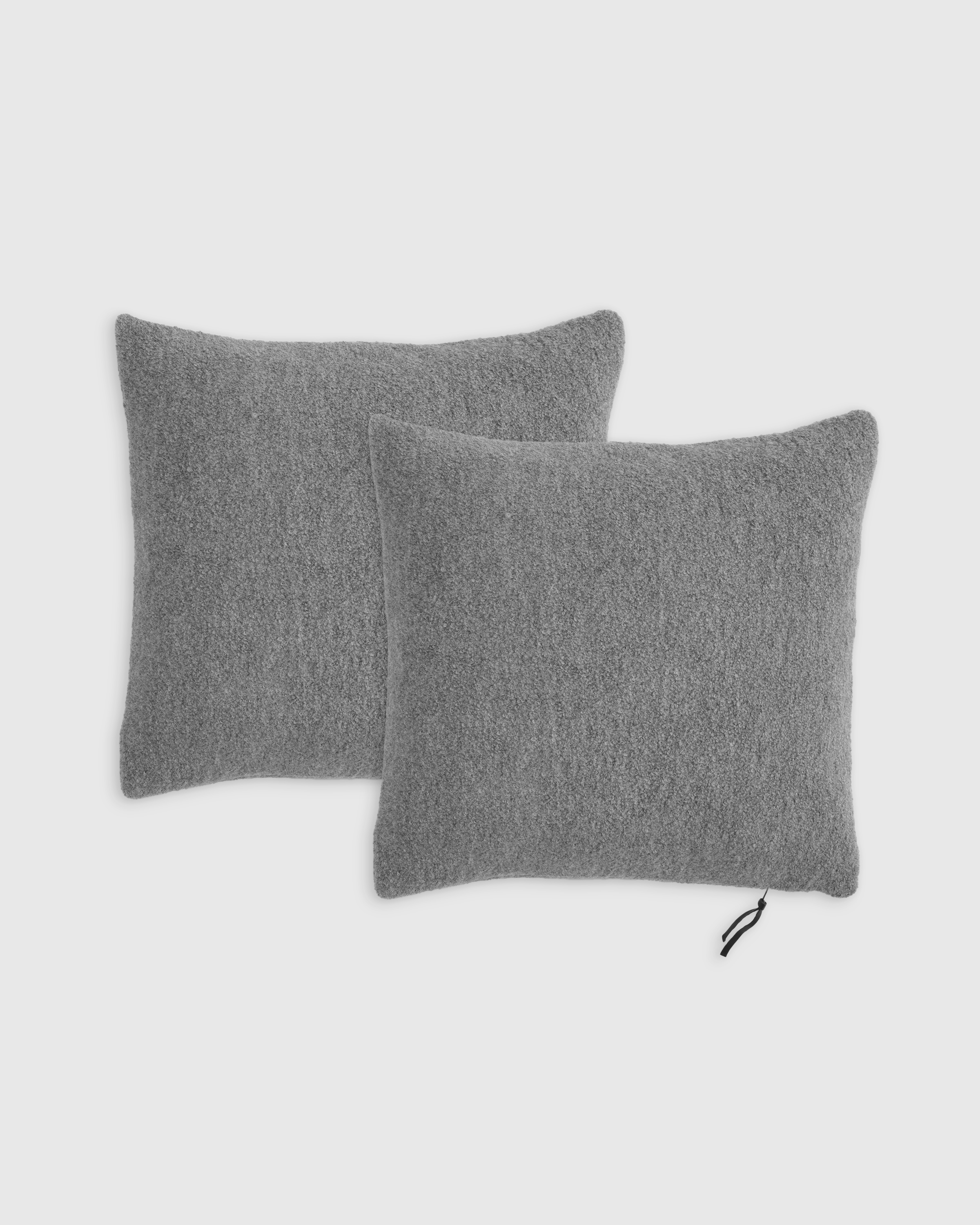 Quince Alpaca Boucle Pillow Cover Set Of 2 In Heather Grey
