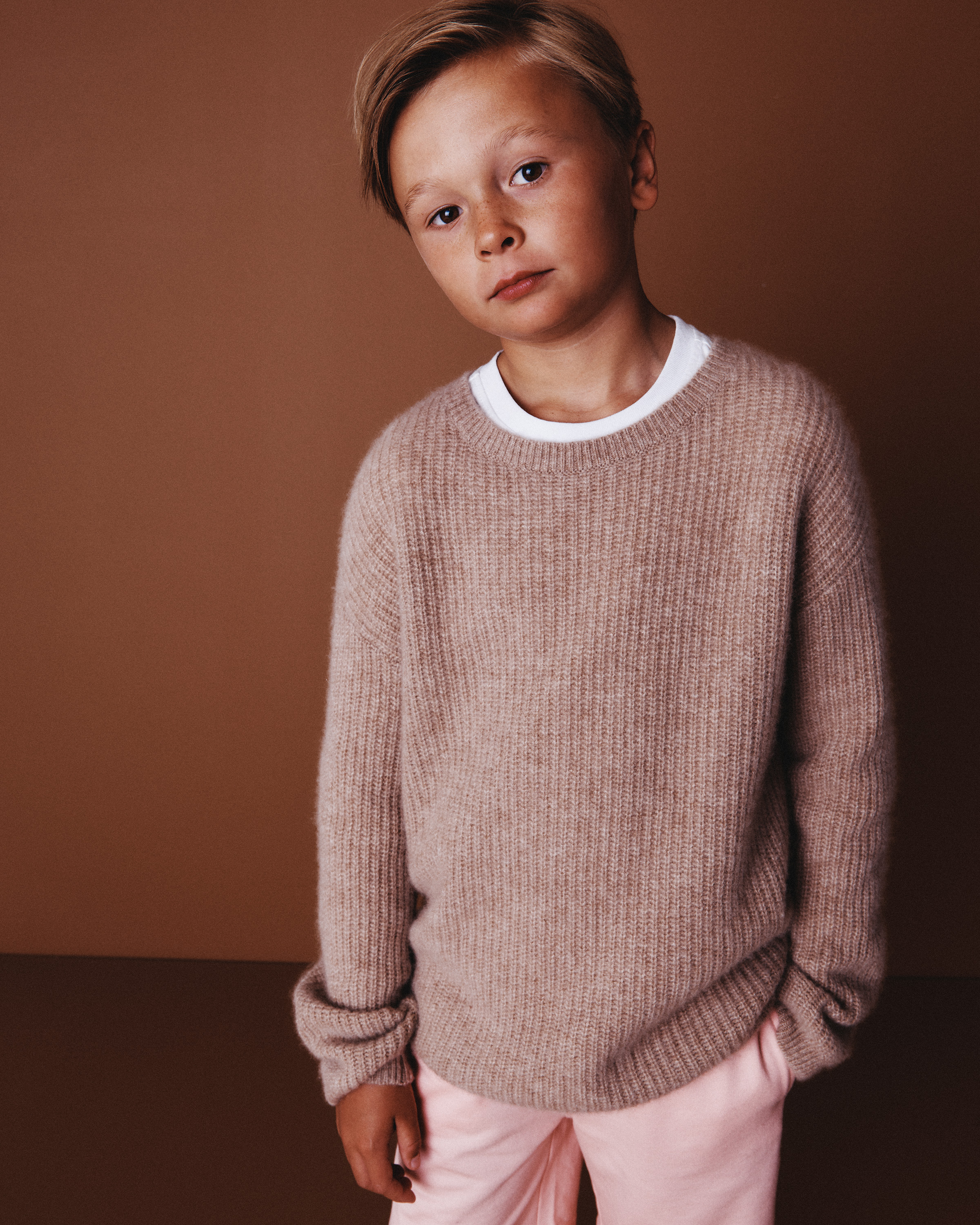 Mongolian Cashmere Fisherman Tunic Sweater - Kid - thumbnail 2