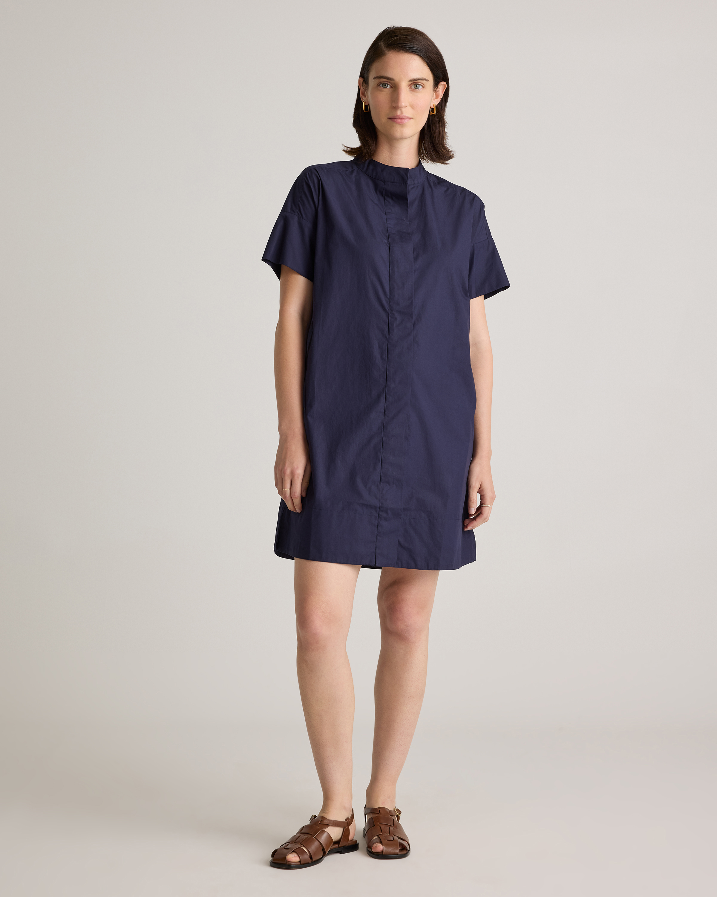 100% Organic Cotton Short Sleeve Shirt Dress
