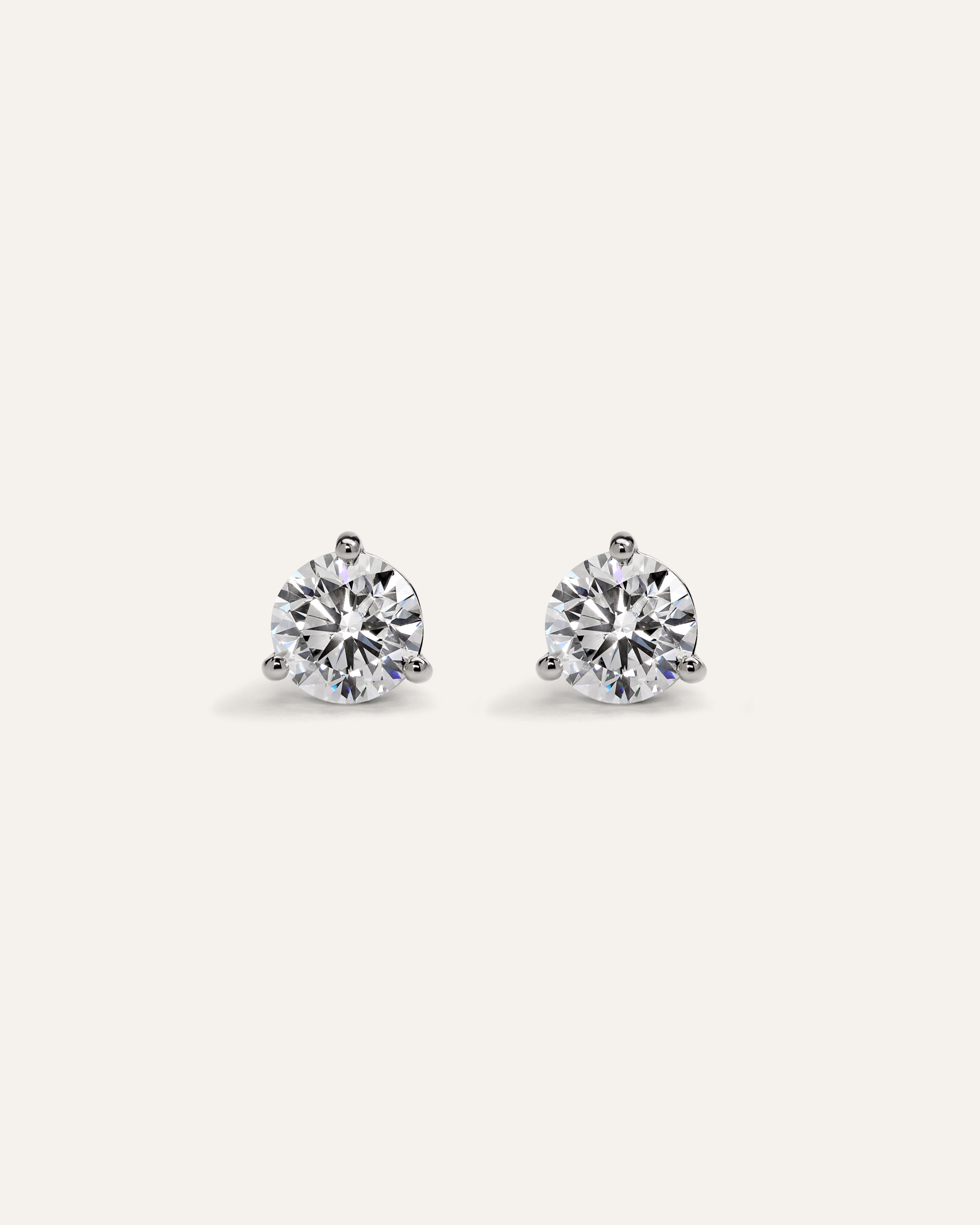 14K Gold Lab Grown Diamond Martini Studs - 2ctw