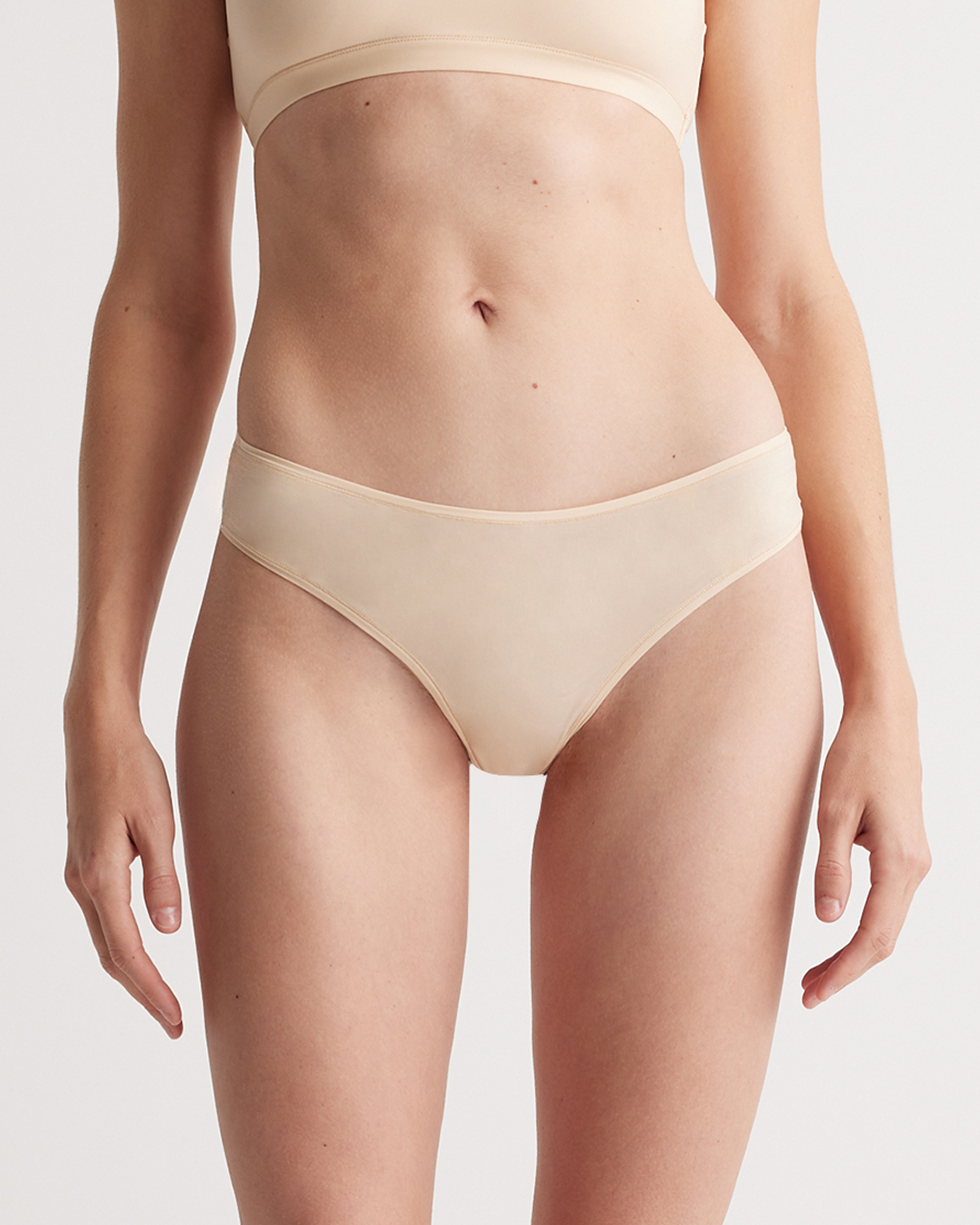 Low rise underwear in super stretch organic cotton - Beige