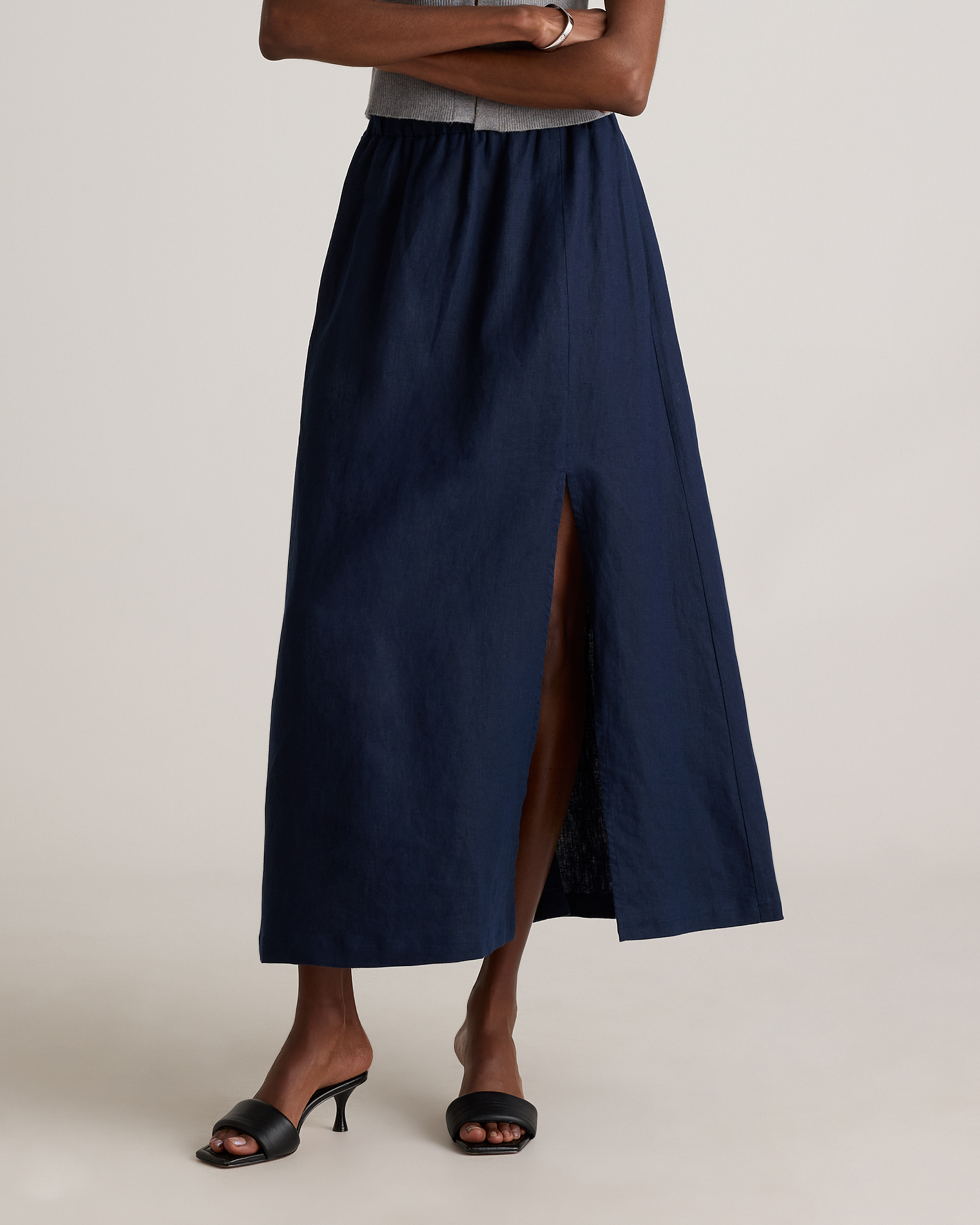 100% European Linen Maxi Skirt