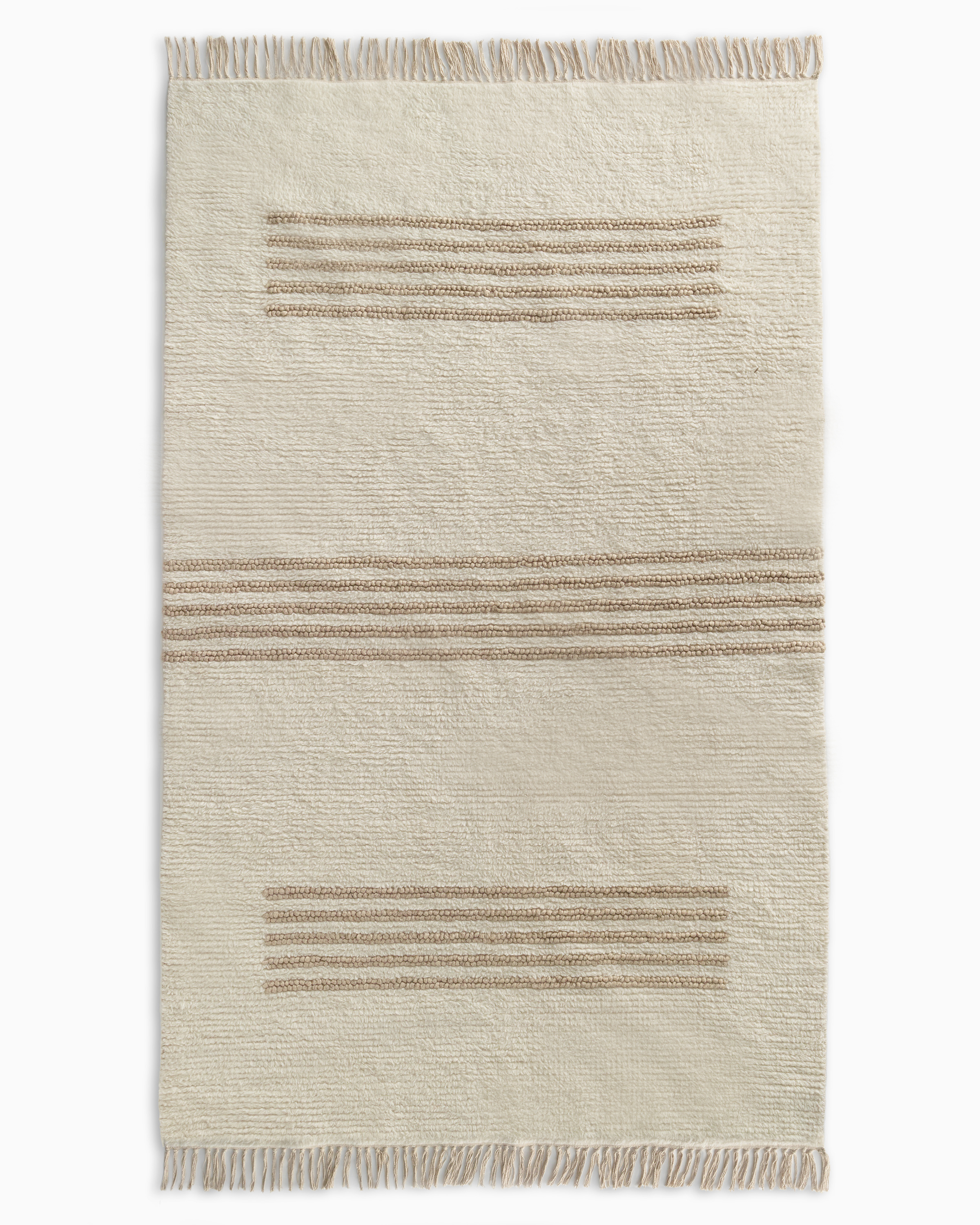 Quince Otto Hand-knotted Cotton Wool Rug In Ivory/neutral