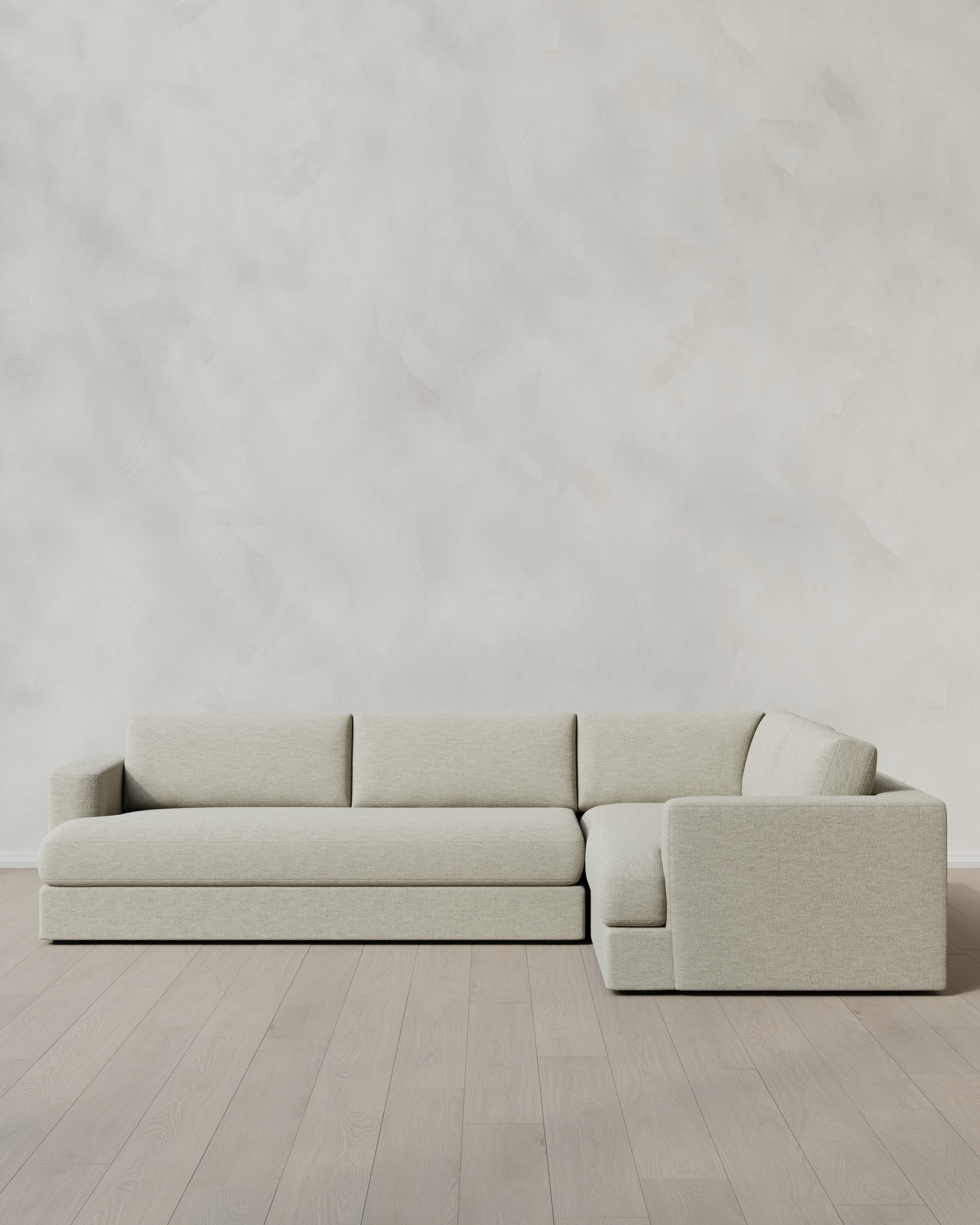 Sierra Curved Arm L Sectional in Performance Basketweave