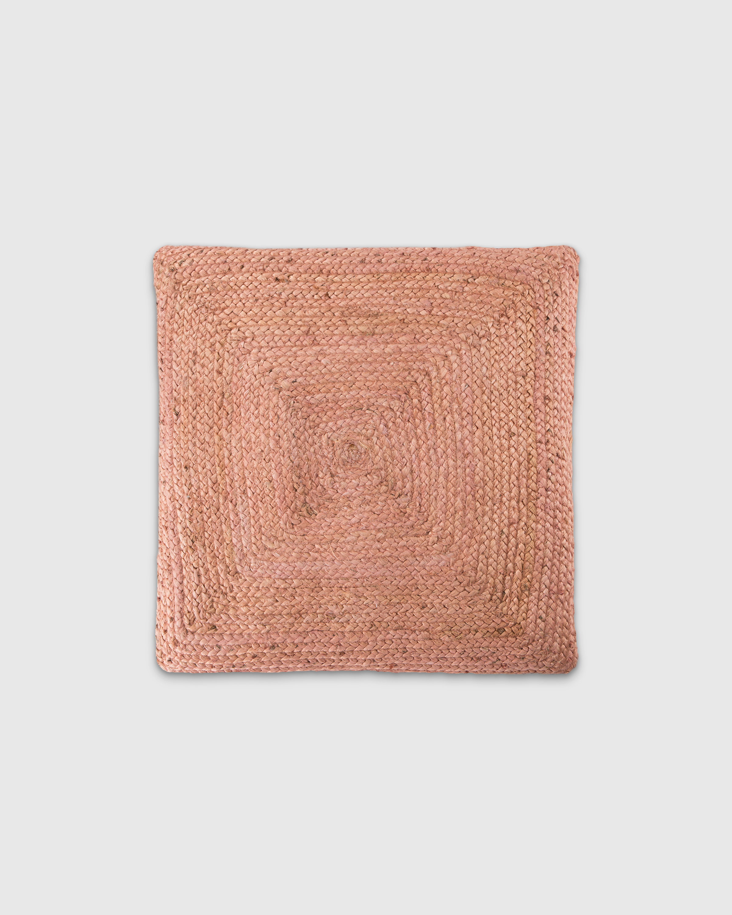 Quince Braided Jute Floor Pillow In Brown