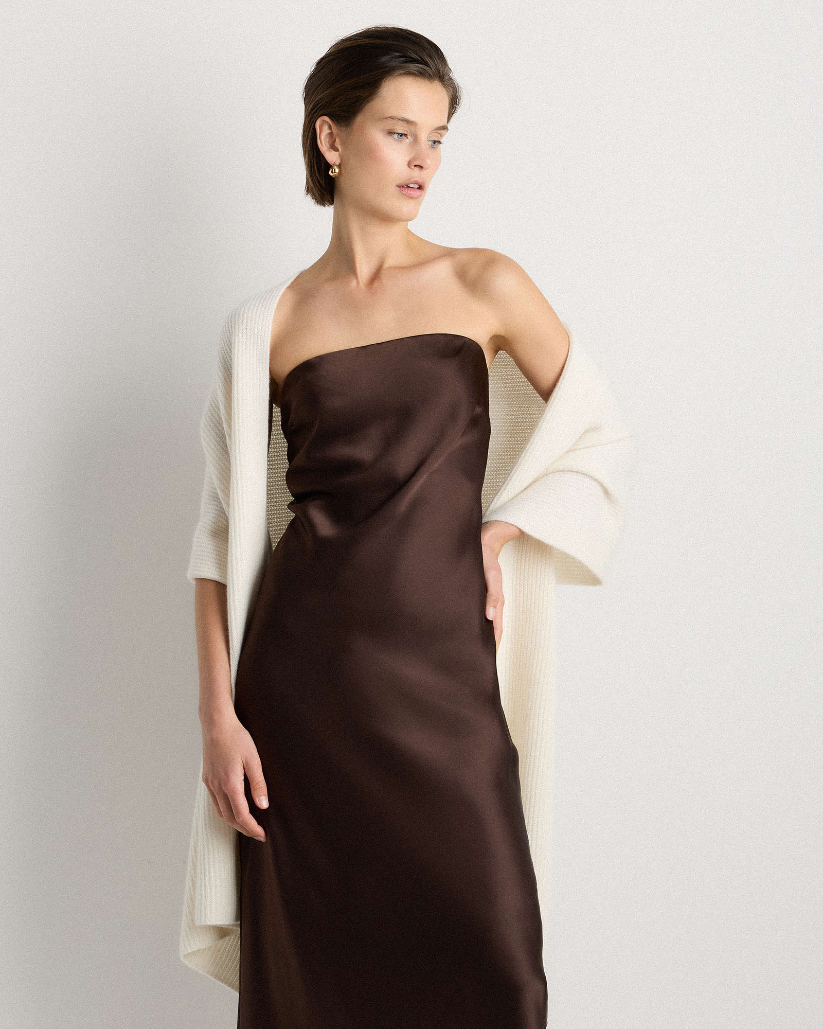 Mongolian Cashmere Ribbed Wrap