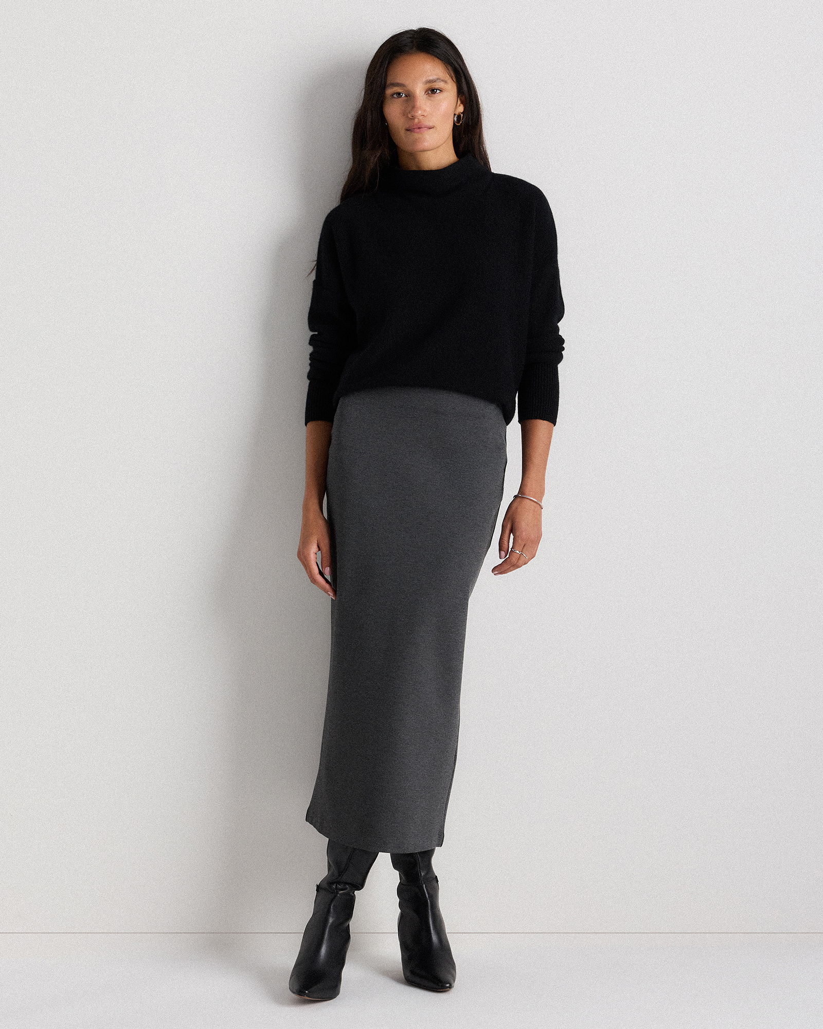 Ultra-Stretch Ponte Maxi Pencil Skirt 2