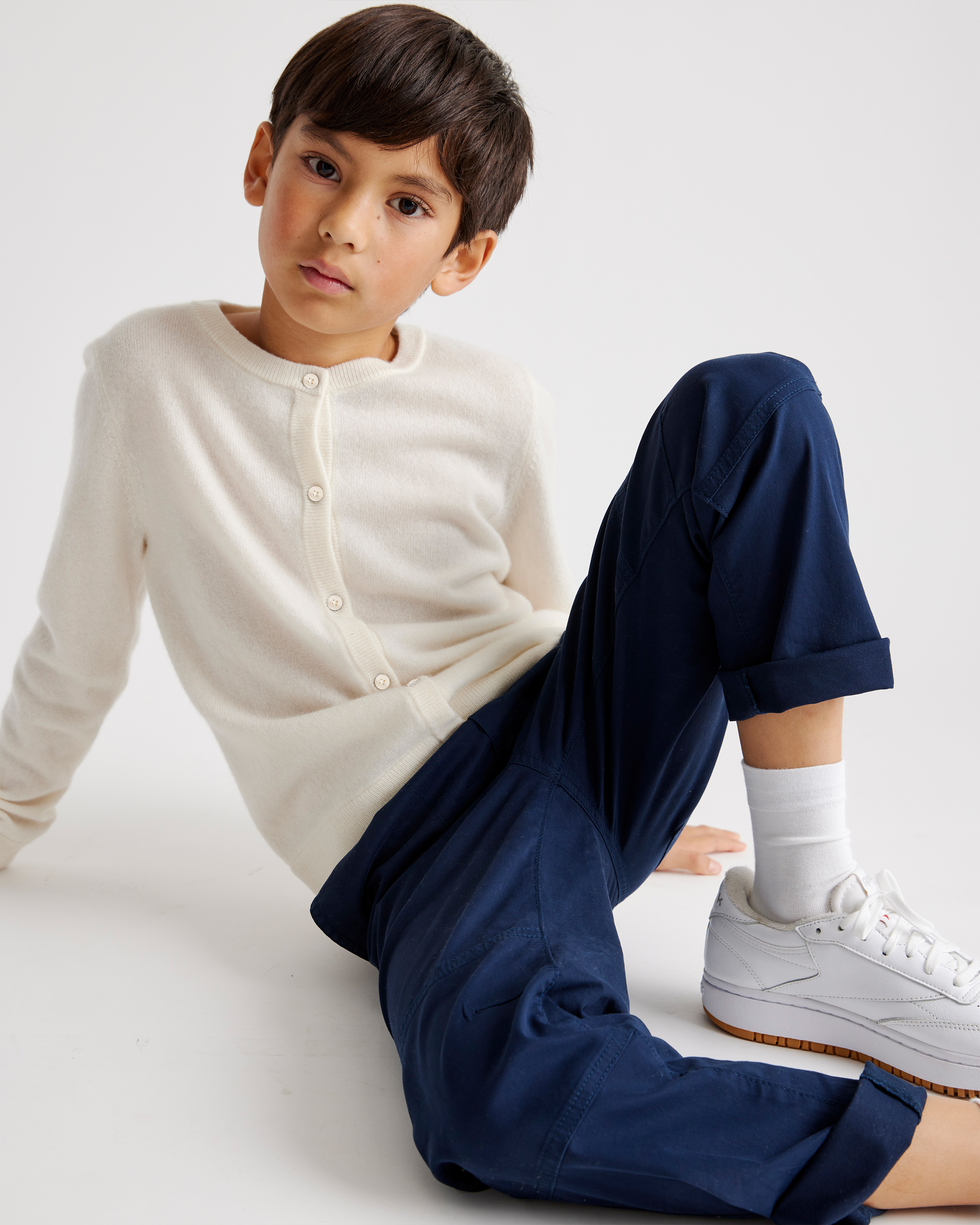 Mongolian Cashmere Cardigan - Kid - thumbnail 8