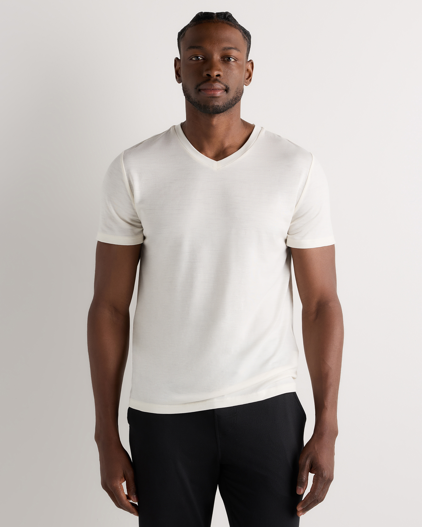 100% Merino Wool All-Season V-Neck Base Layer Tee