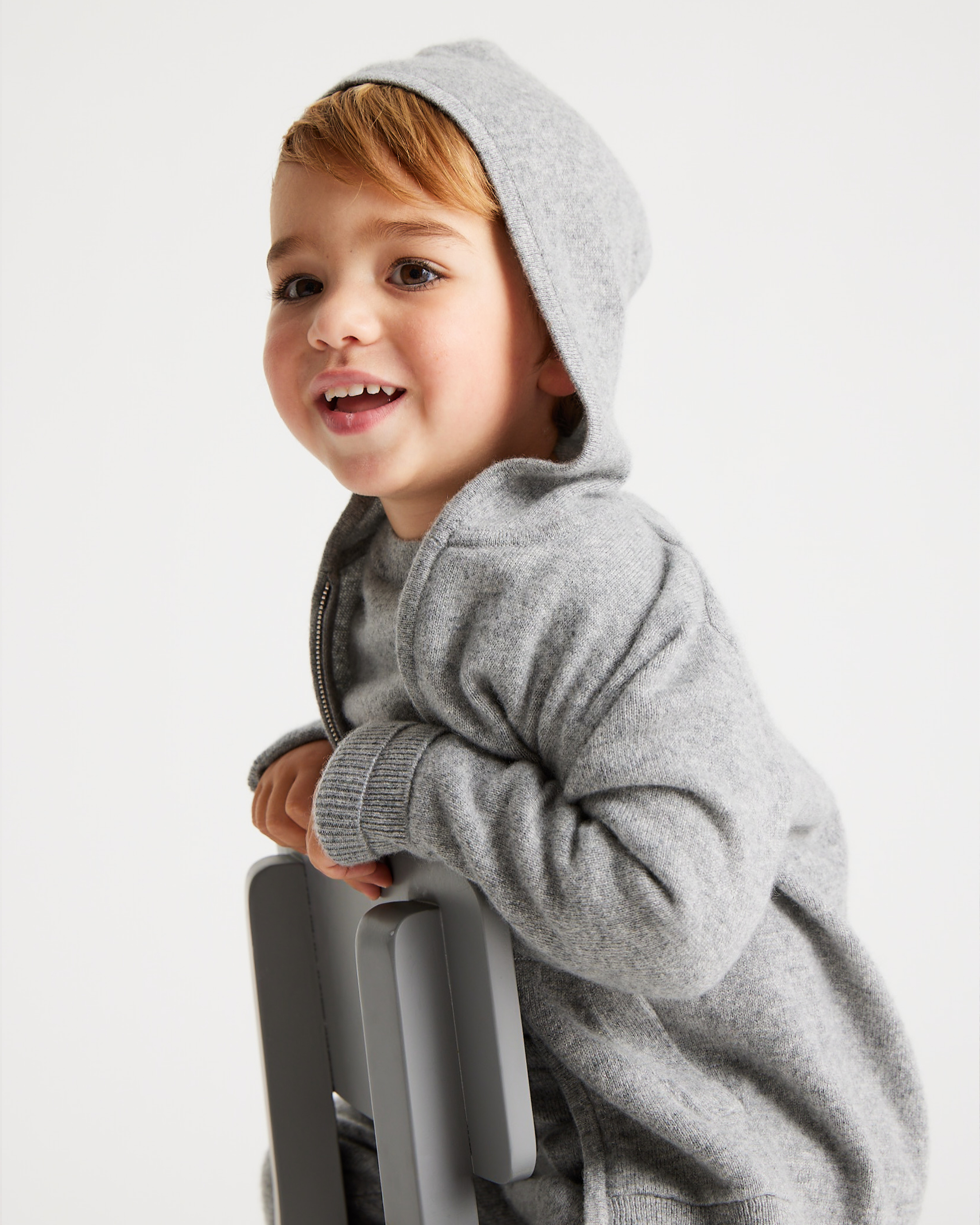 Mongolian Cashmere Full Zip Hoodie - thumbnail 4