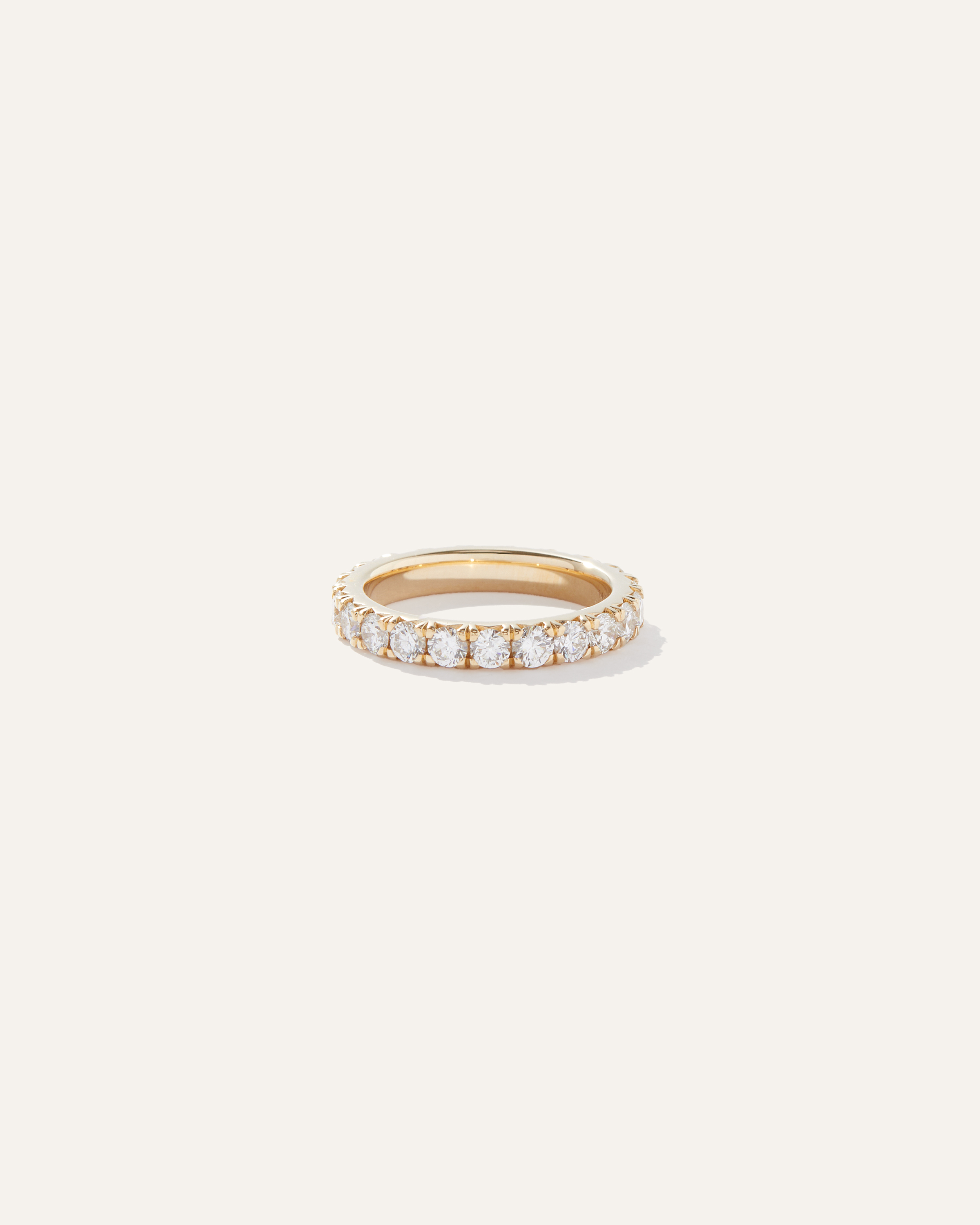 Quince Women's Diamond French Pave Eternity Band Rings In Yellow Gold
