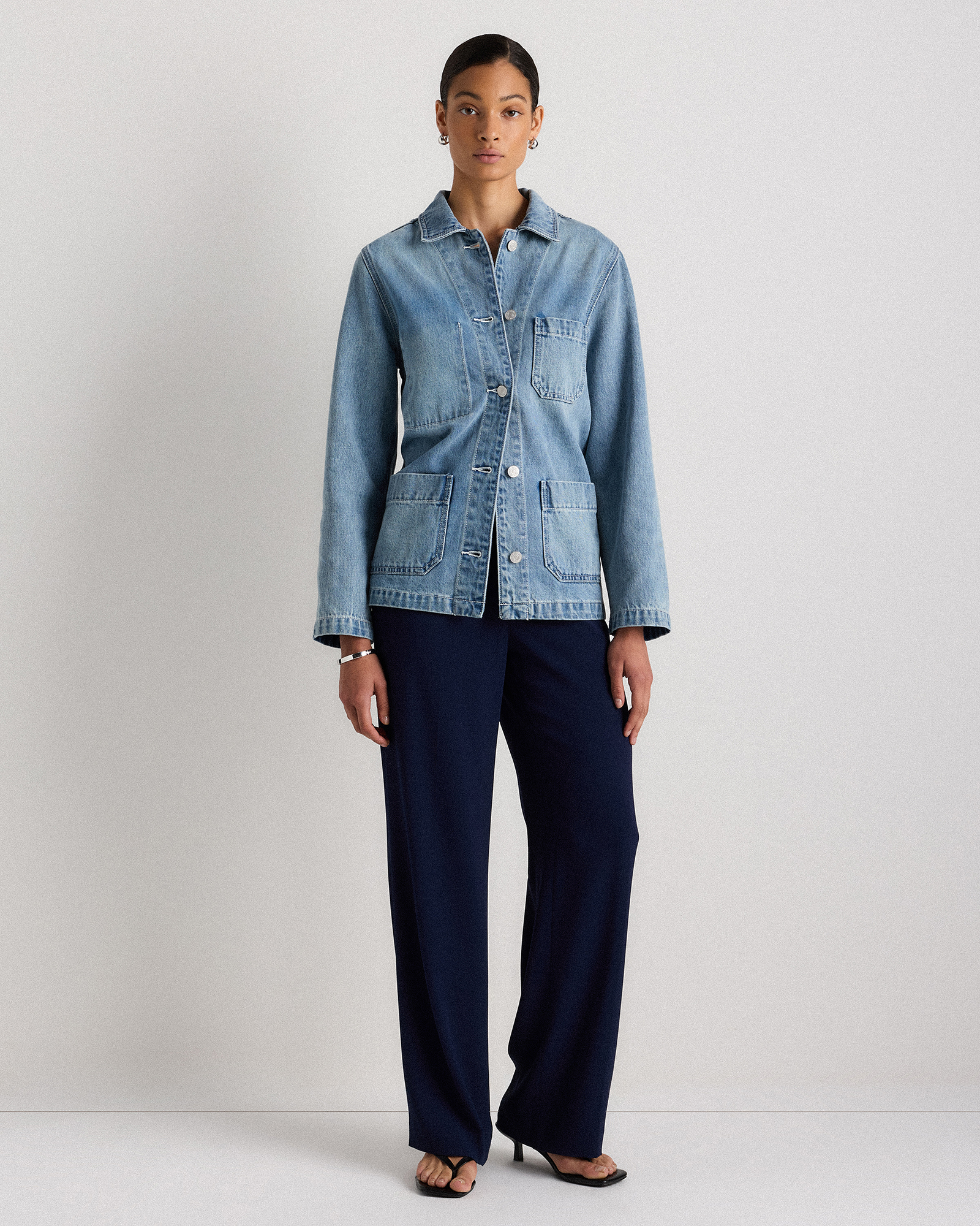 100% Organic Cotton Denim Chore Jacket - thumbnail 5