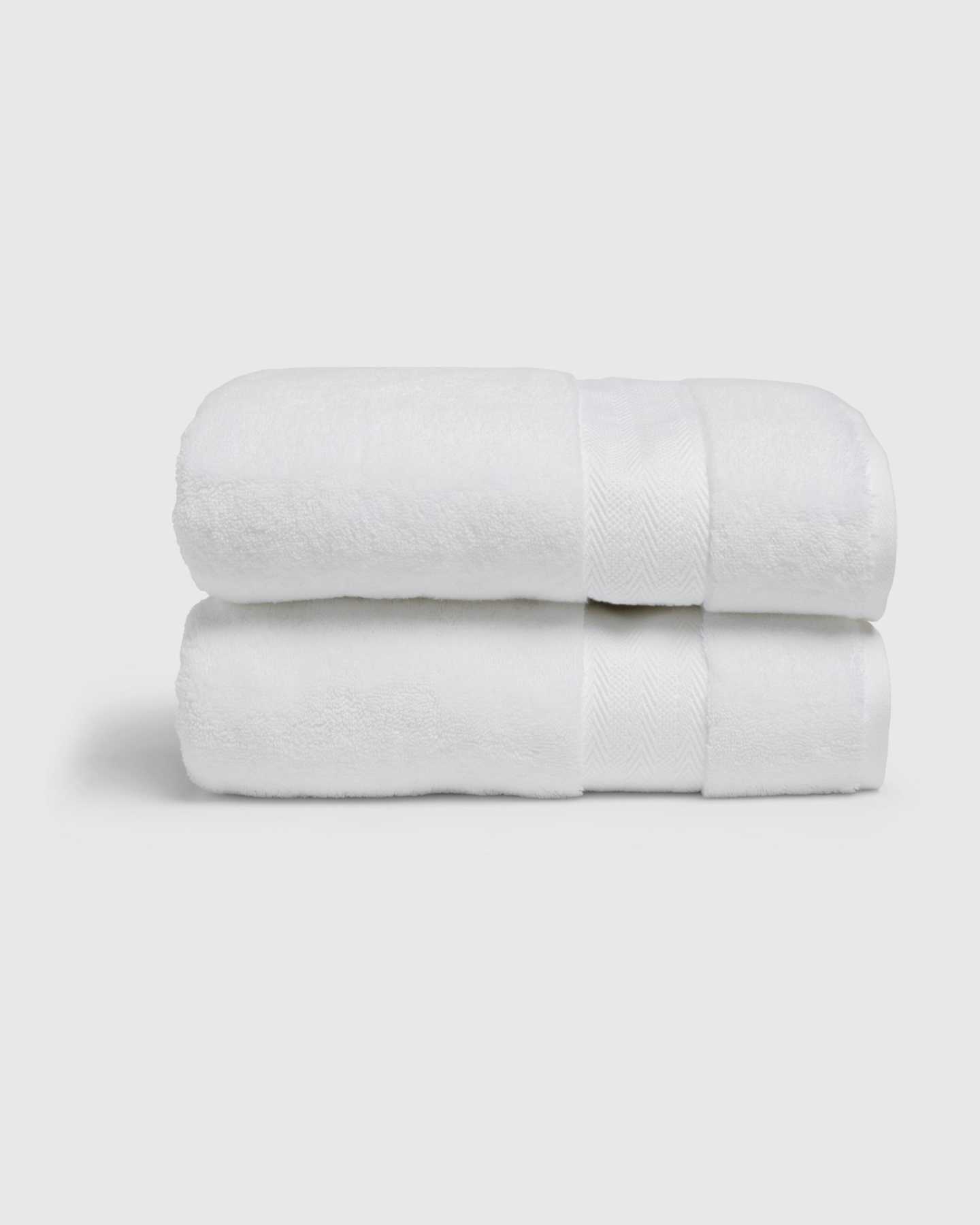 Turkish Spa Bath Towels (Set of 2) - White - 0 - Thumbnail