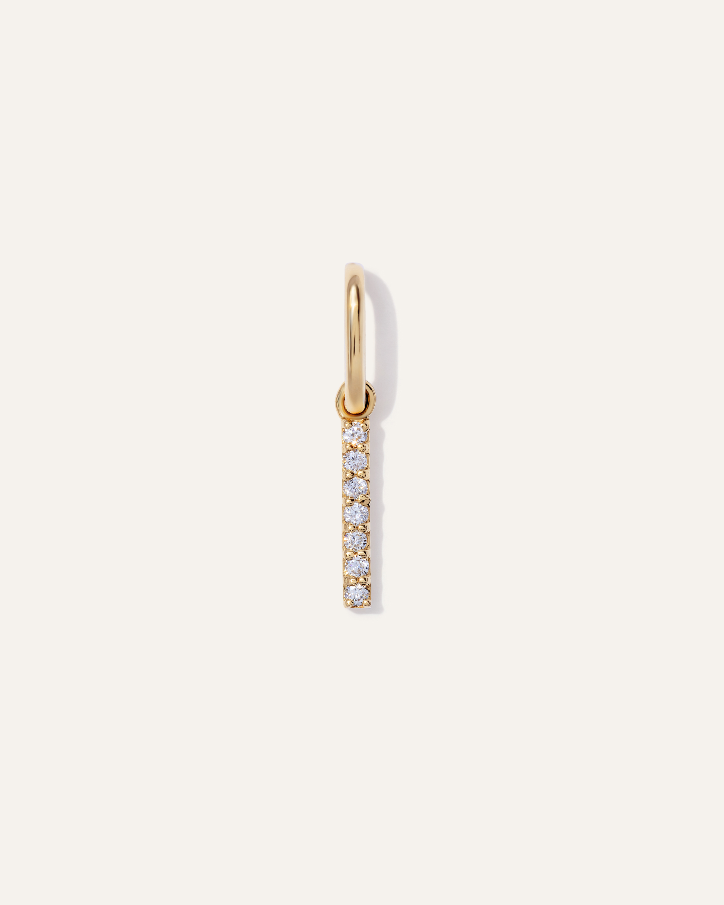 14K Gold Diamond Letter Charm