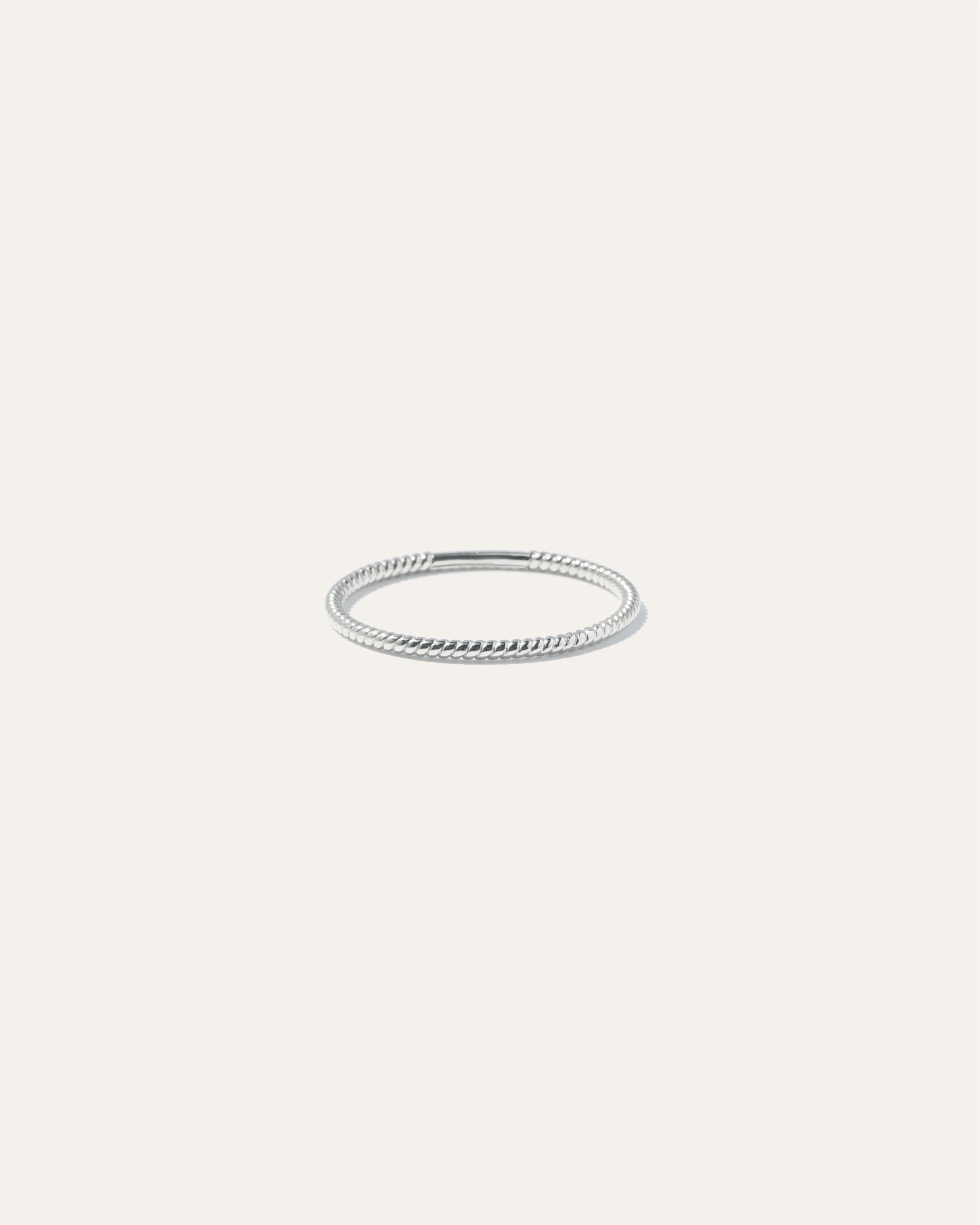 Quince Women's 14k Gold Twist Ring In White Gold