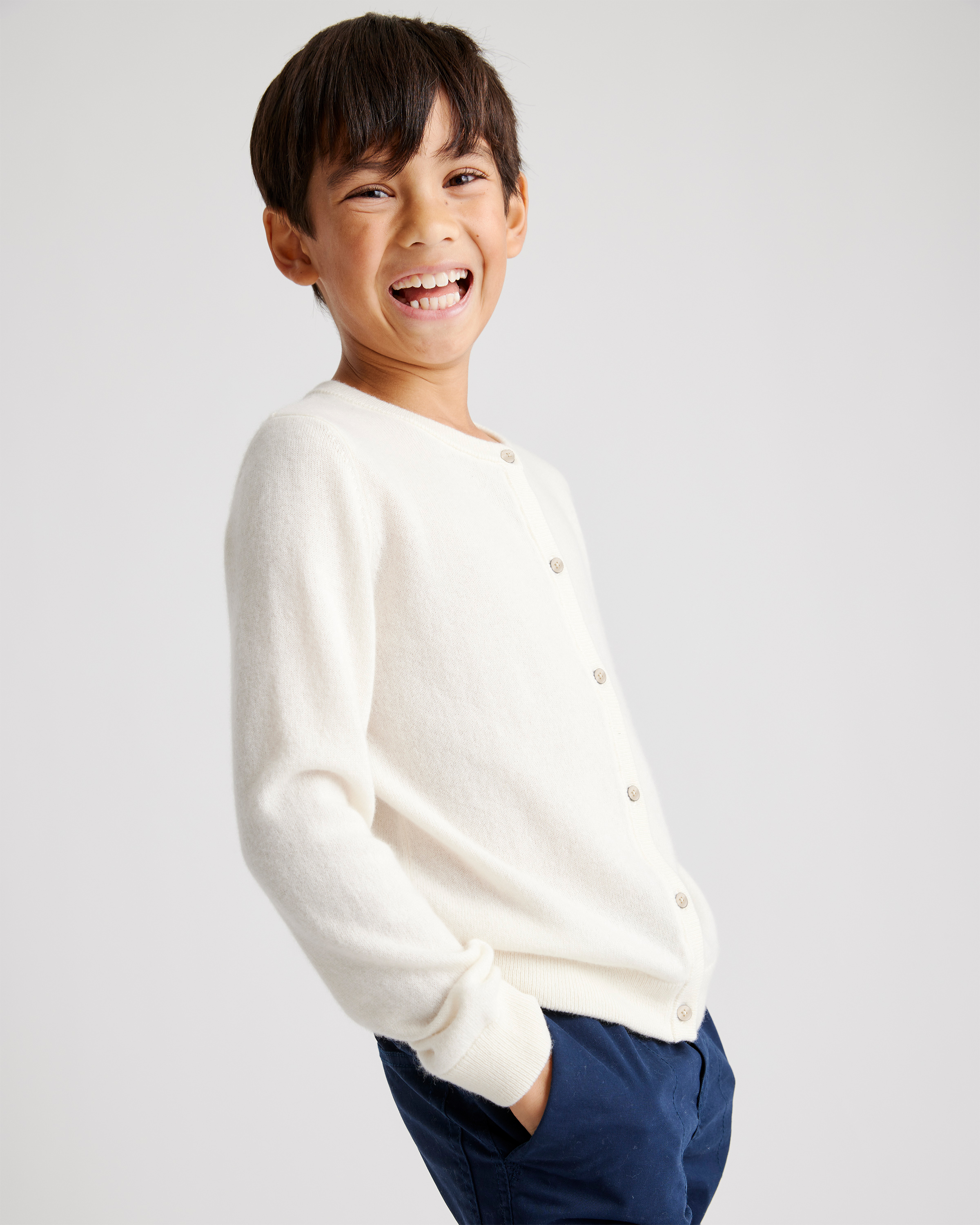 Mongolian Cashmere Cardigan - Kid - thumbnail 9