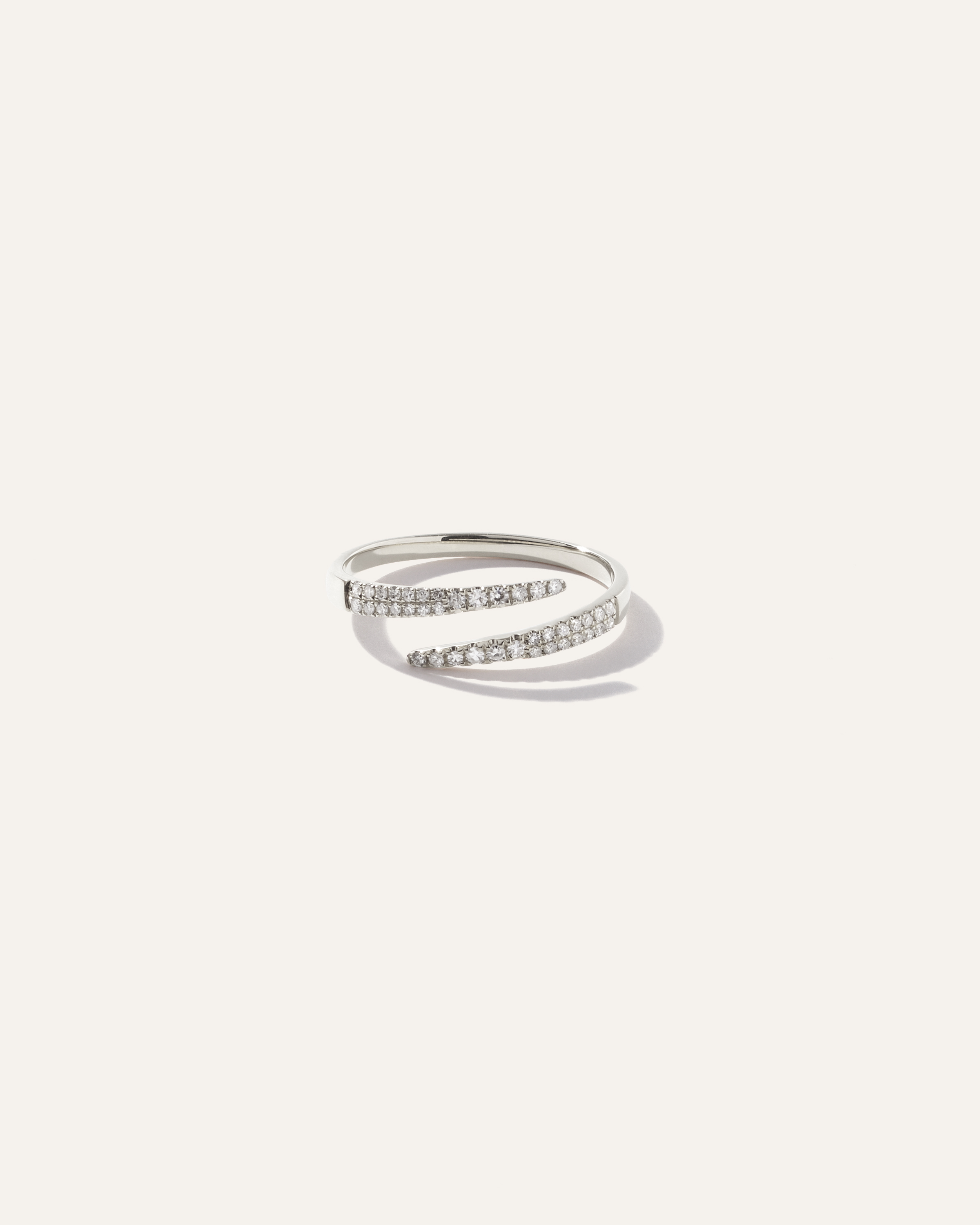 Quince Women's 14k Gold Diamond Wrap Ring In White Gold