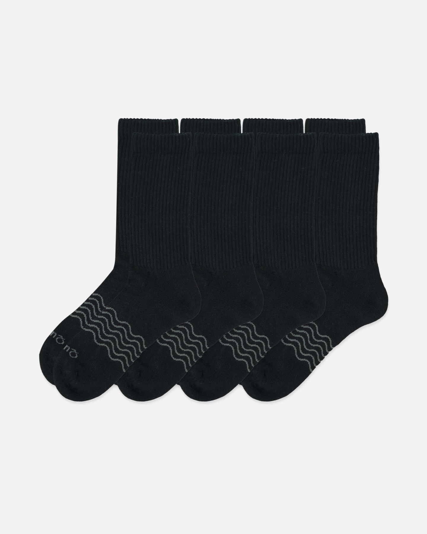 Organic Crew Socks (4-pack) - Black - 2