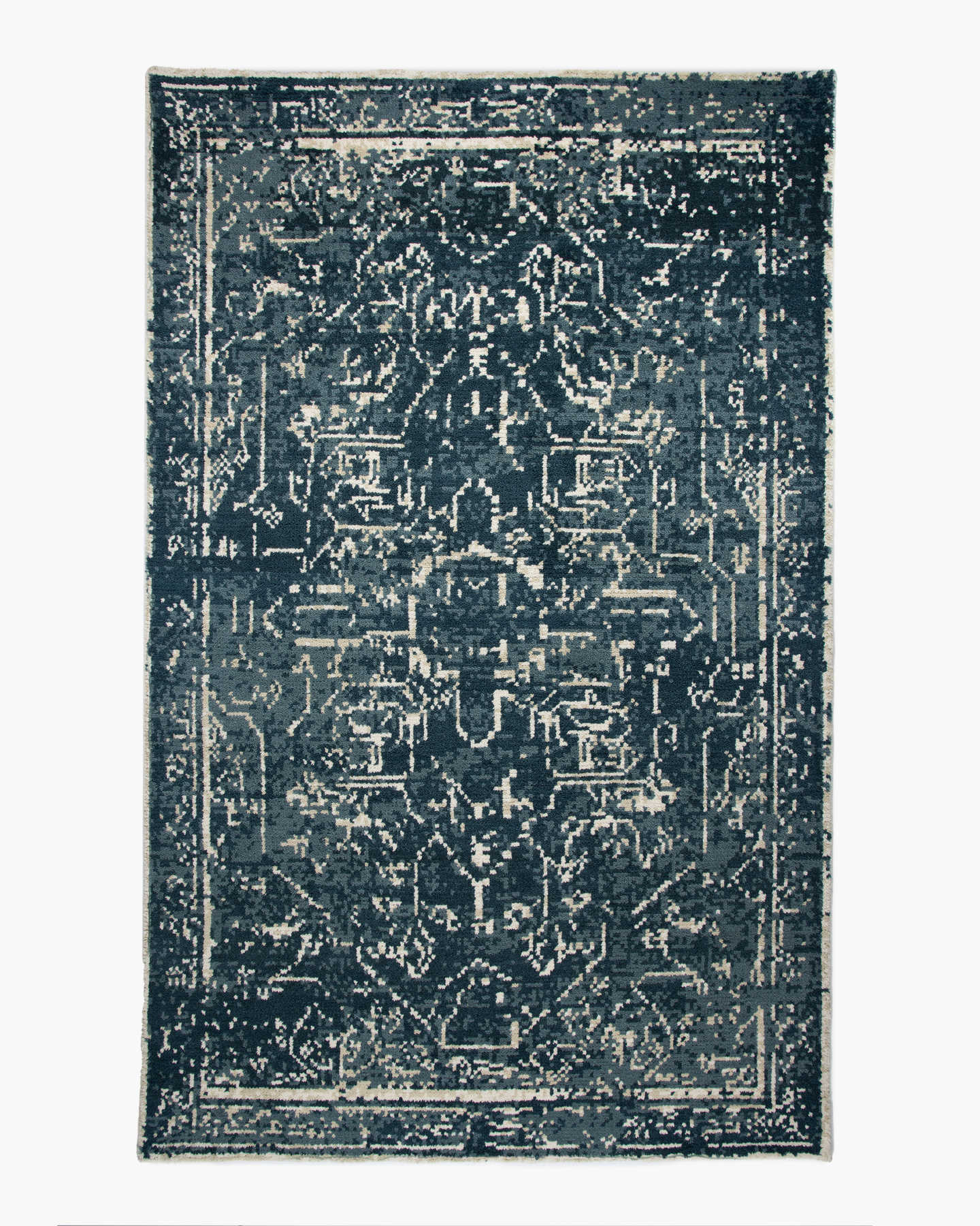 Seraphine Hand-Knotted Wool Rug - Midnight Blue Multi